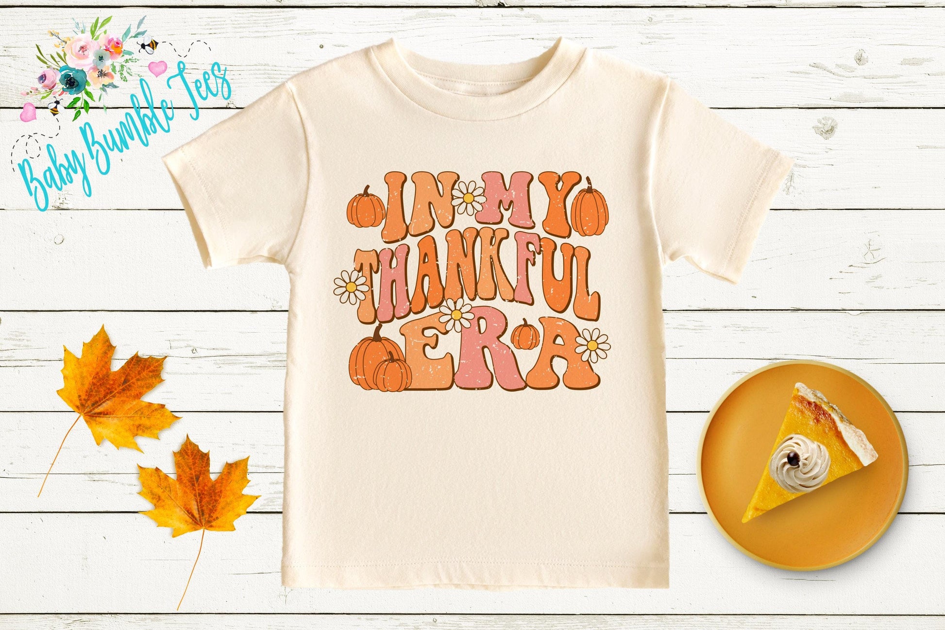 In My Thankful Era Kids Shirt, Girls Thanksgiving T-shirt, Toddler Fall Tee, Pumpkin Patch Outfit, Retro Kids Fall Shirt, Funny Groovy Shirt