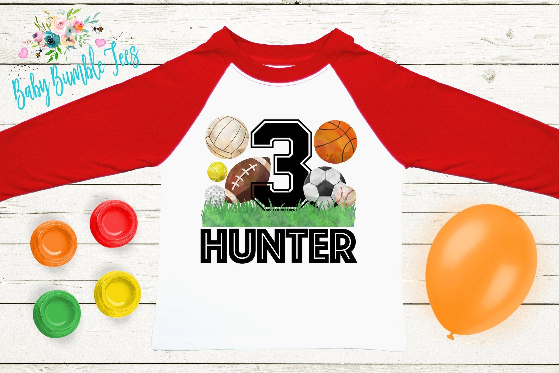 Boys Sports Birthday Shirt, Birthday Party T-Shirt, Kids Birthday Shirt, Toddler Sports Birthday, Football, Soccer, Baseball, Basketball