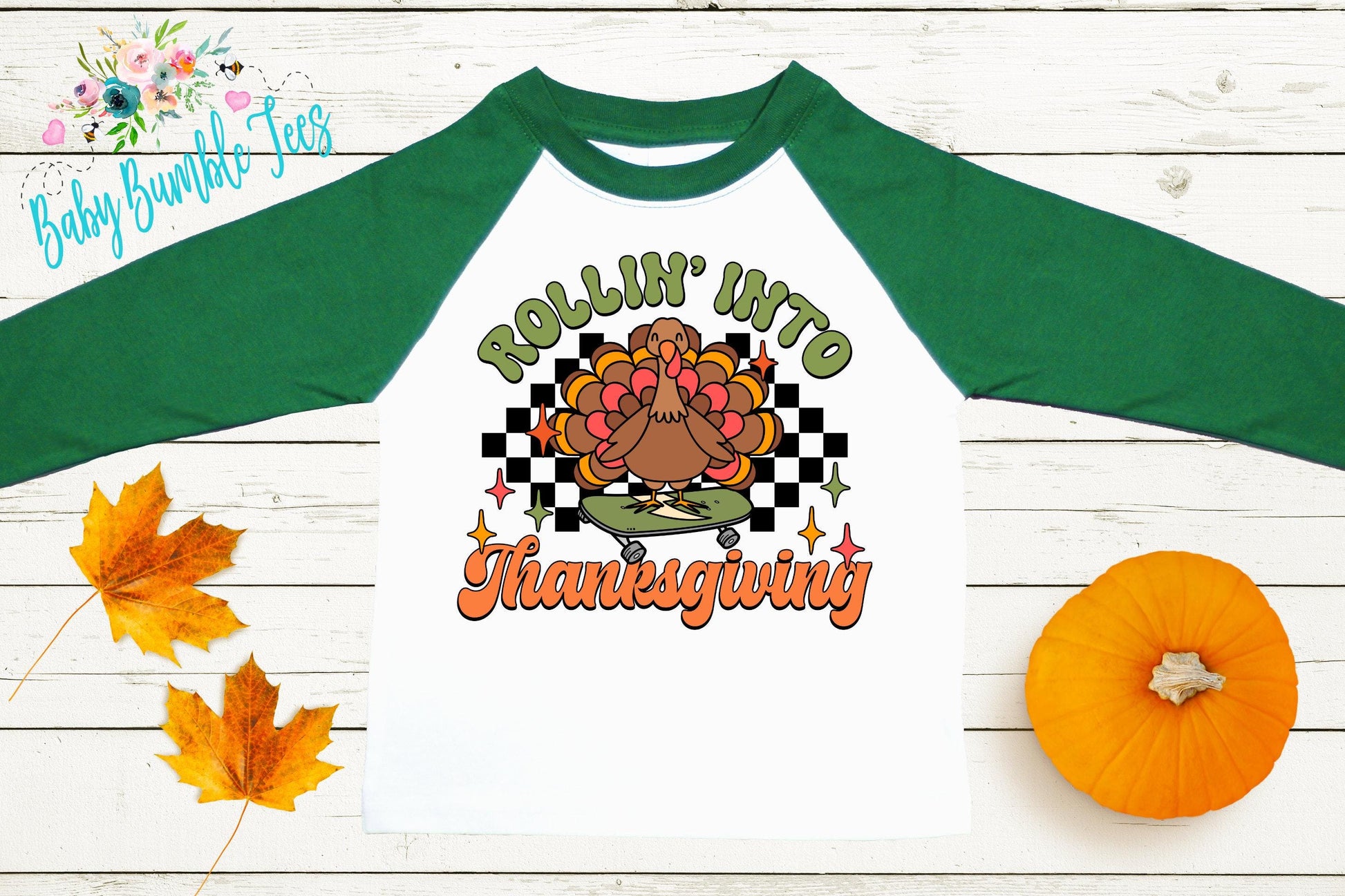 Rolling Into Thanksgiving Shirt, Boys Thanksgiving T-shirt, Toddler Fall Tee, Pumpkin Patch Outfit, Retro Kids Fall Shirt, Funny Groovy Tee