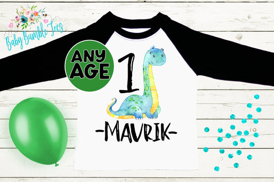 Boys Dinosaur Birthday Shirt, Kids Birthday Shirt, Custom Name Birthday Tee, Boy Birthday shirt, Boy Birthday Party T-Shirt, Personalized