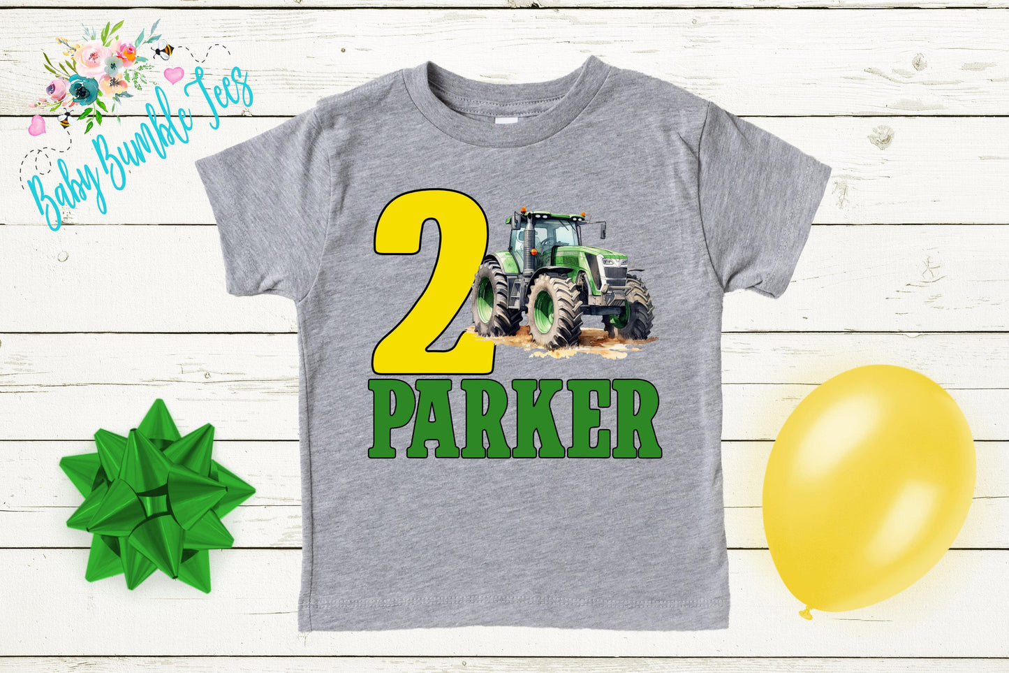 Boys Tractor Birthday Shirt, Kids Farm Birthday Shirt, Custom Name Birthday Tee, Boy Birthday shirt, Birthday Party T-Shirt, Personalized