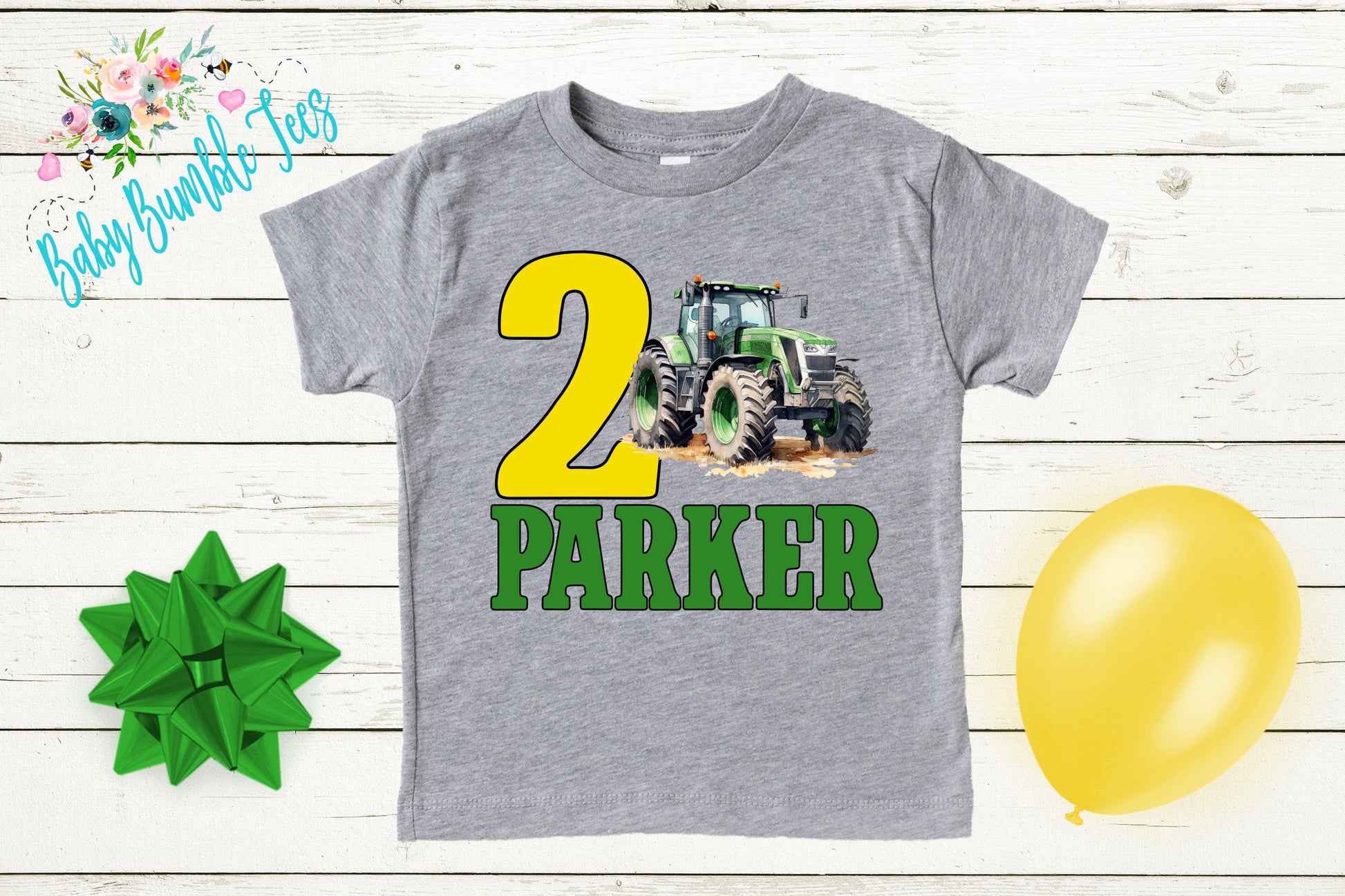 Boys Tractor Birthday Shirt, Kids Farm Birthday Shirt, Custom Name Birthday Tee, Boy Birthday shirt, Birthday Party T-Shirt, Personalized