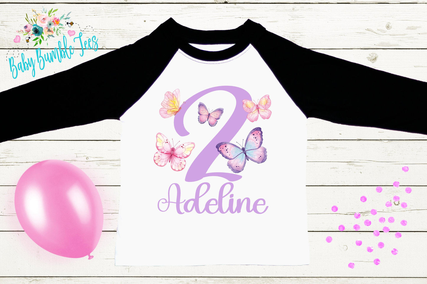 Girls Butterfly Birthday Shirt, Kids Birthday Shirt, Butterfly Birthday Tee, Girl Birthday shirt, Birthday Party, Birthday T-shirt