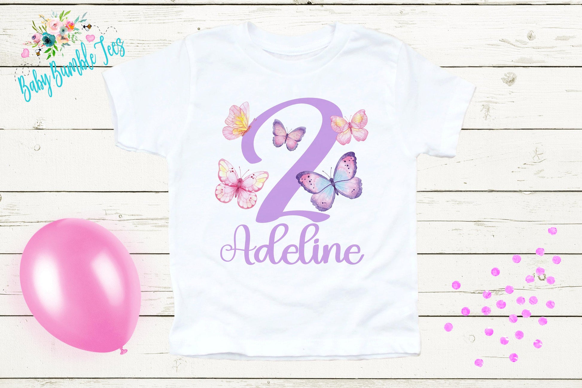 Girls Butterfly Birthday Shirt, Kids Birthday Shirt, Butterfly Birthday Tee, Girl Birthday shirt, Birthday Party, Birthday T-shirt