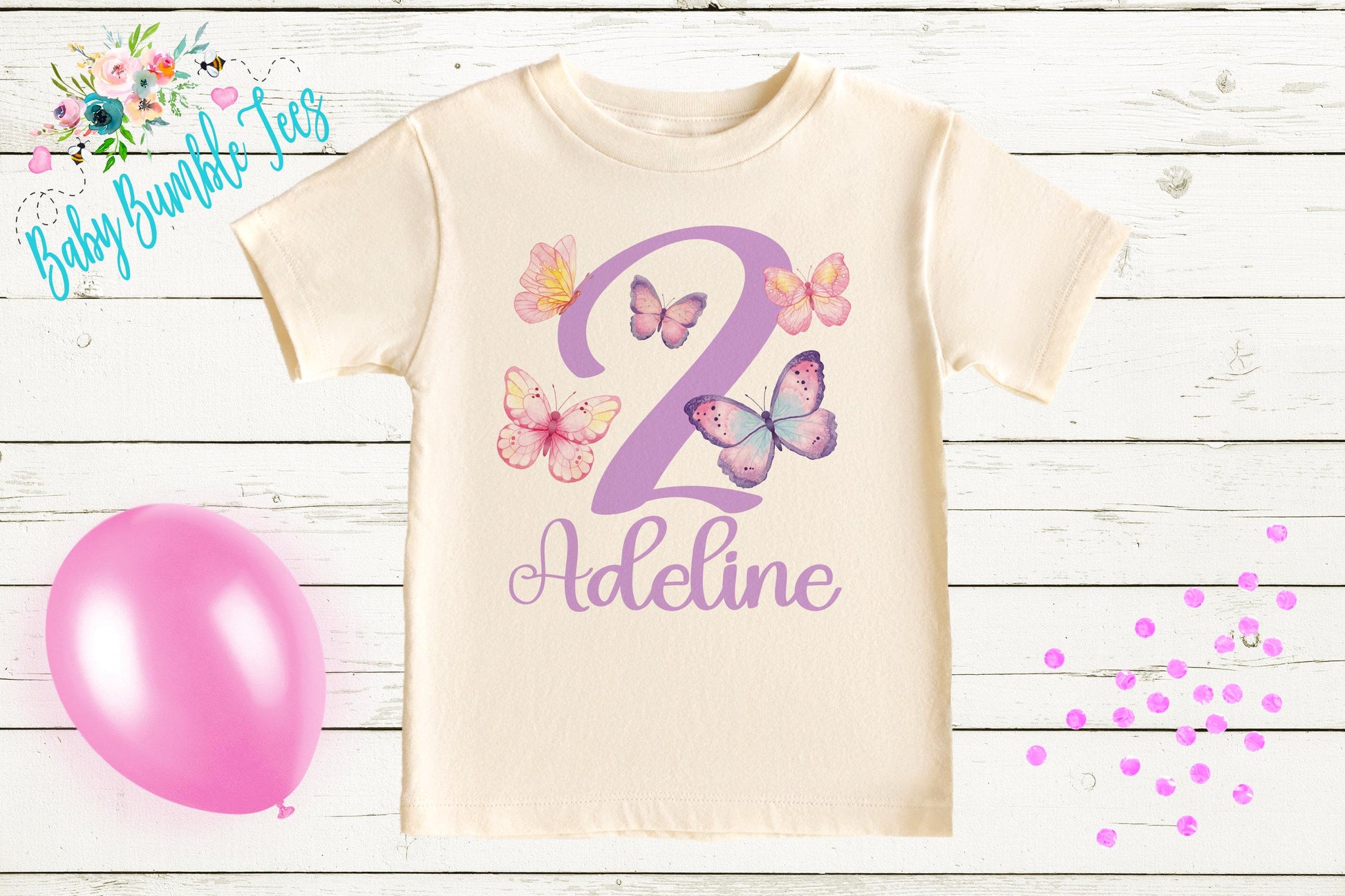 Girls Butterfly Birthday Shirt, Kids Birthday Shirt, Butterfly Birthday Tee, Girl Birthday shirt, Birthday Party, Birthday T-shirt