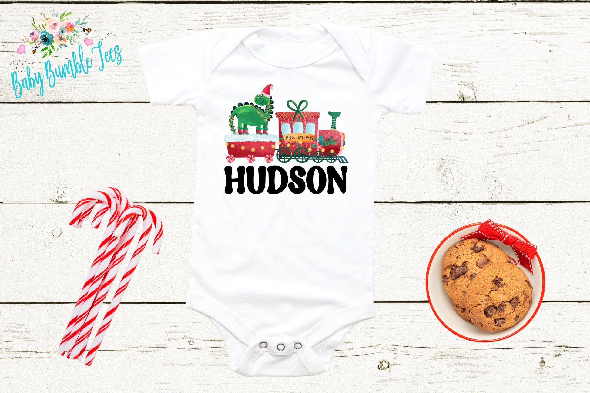 Christmas Train Bodysuit // Personalized Name // Boys Christmas Shirt // My First Christmas // Kids Christmas Shirt // Toddler // Gift