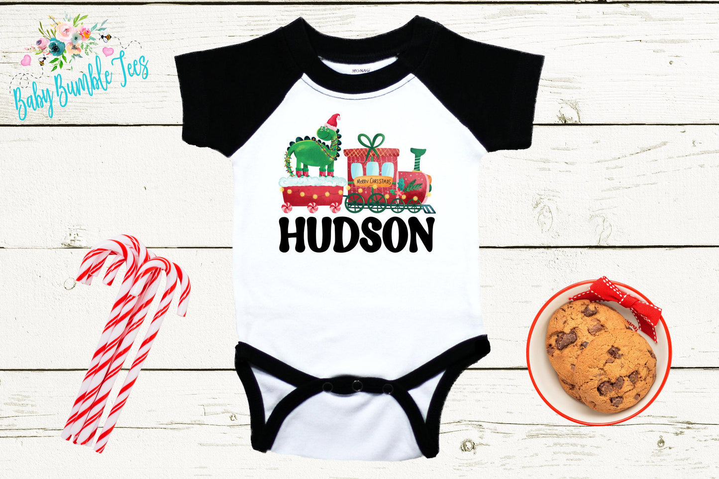 Christmas Train Bodysuit // Personalized Name // Boys Christmas Shirt // My First Christmas // Kids Christmas Shirt // Toddler // Gift
