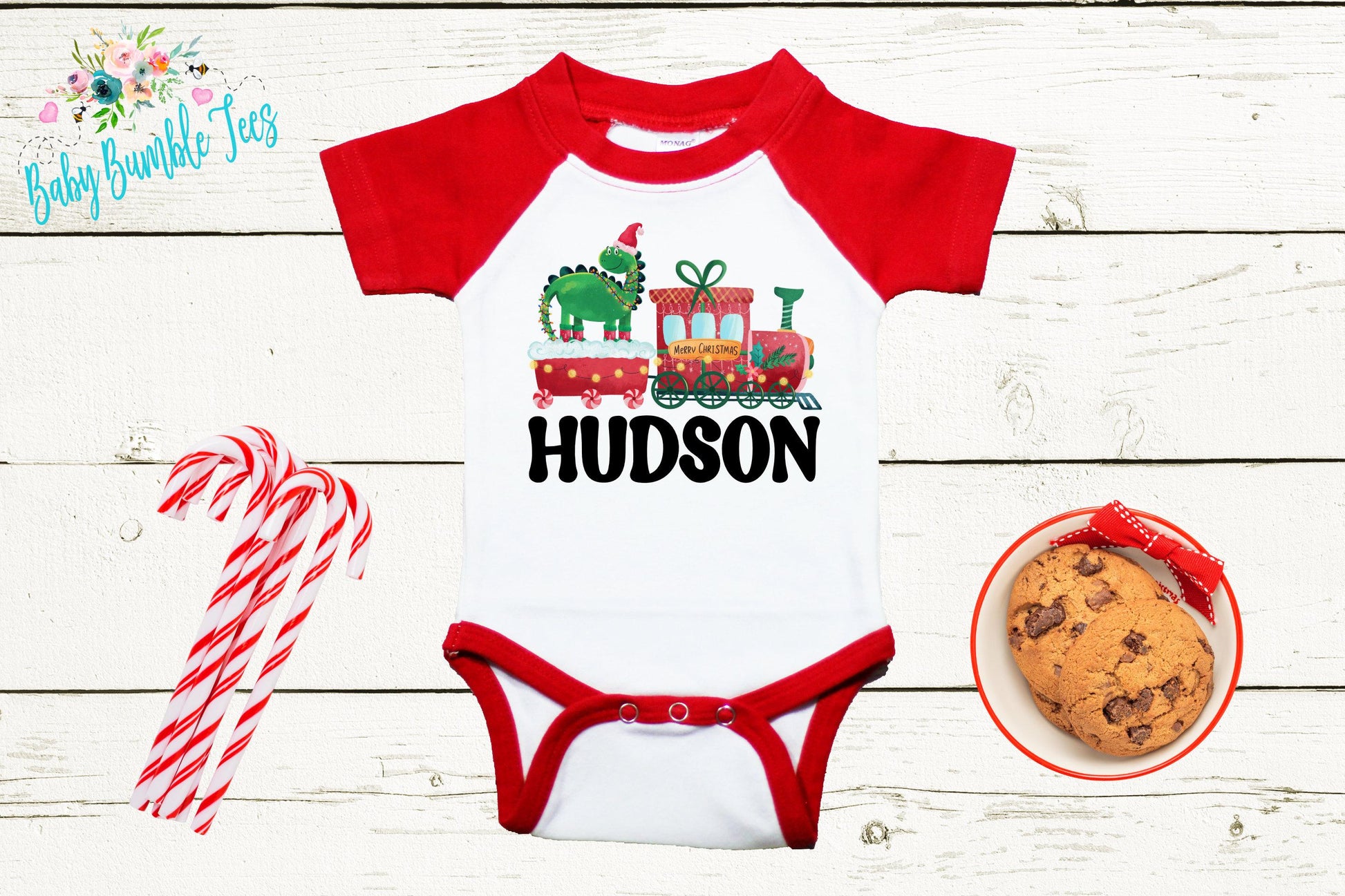 Christmas Train Bodysuit // Personalized Name // Boys Christmas Shirt // My First Christmas // Kids Christmas Shirt // Toddler // Gift