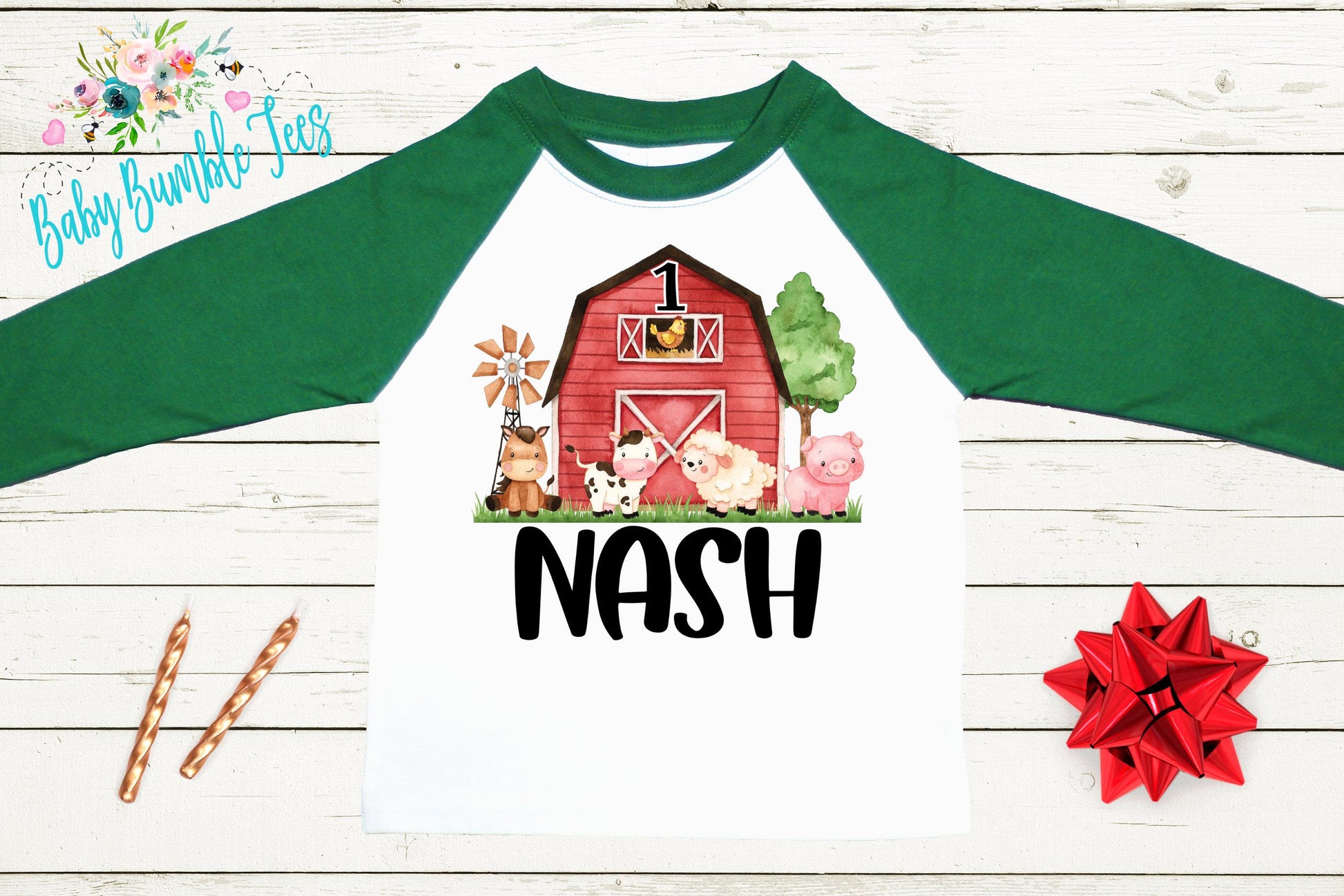 Boys Farm Birthday Shirt, Kids Birthday Shirt, Custom Name Birthday Tee, Boy Birthday Farm Animals, Boy Birthday Party T-Shirt, Personalized