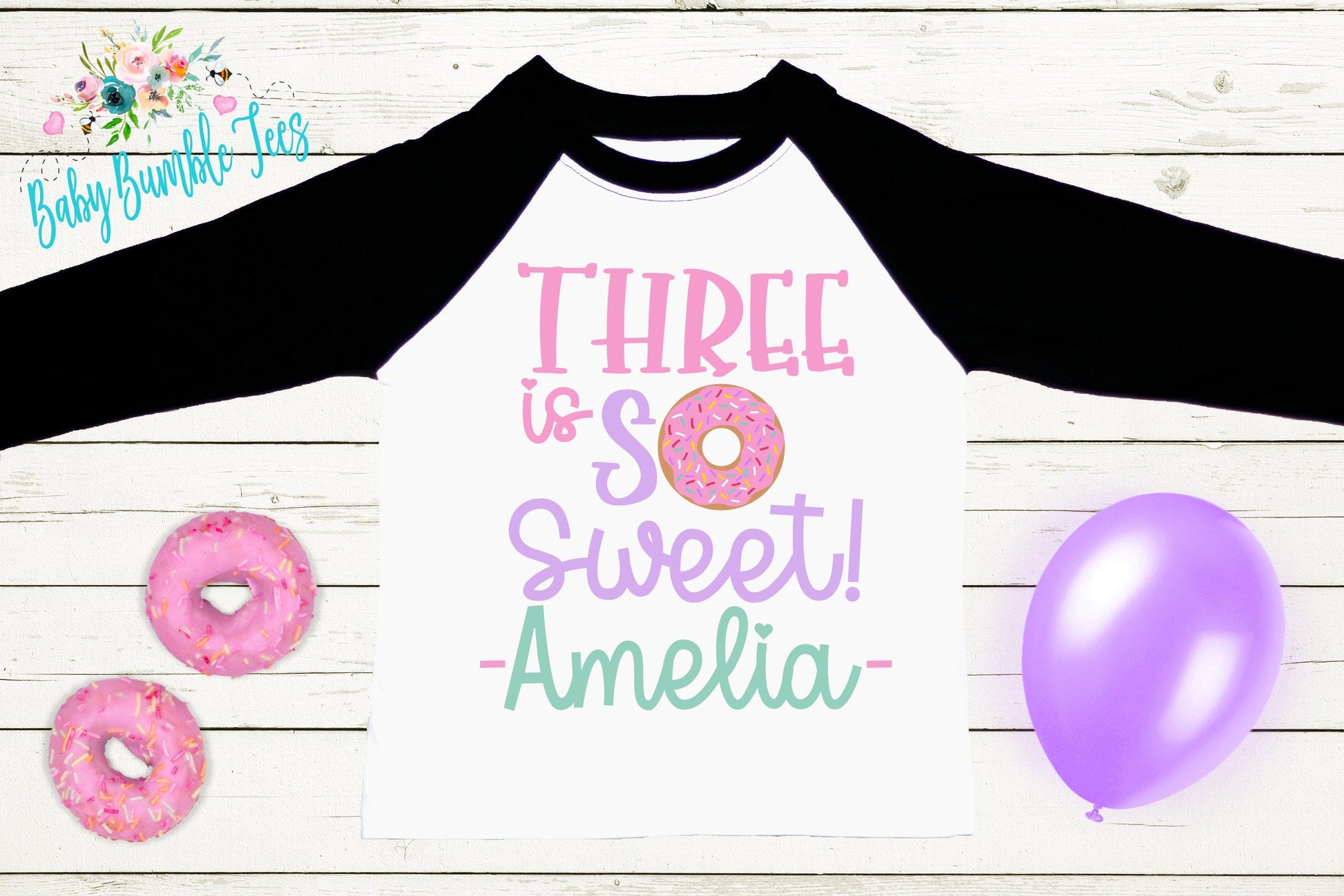 Girls Donut Birthday Shirt, Kids Birthday Shirt, Donut Birthday Tee, Girl Birthday shirt, Birthday Party, Toddler Birthday T-shirt