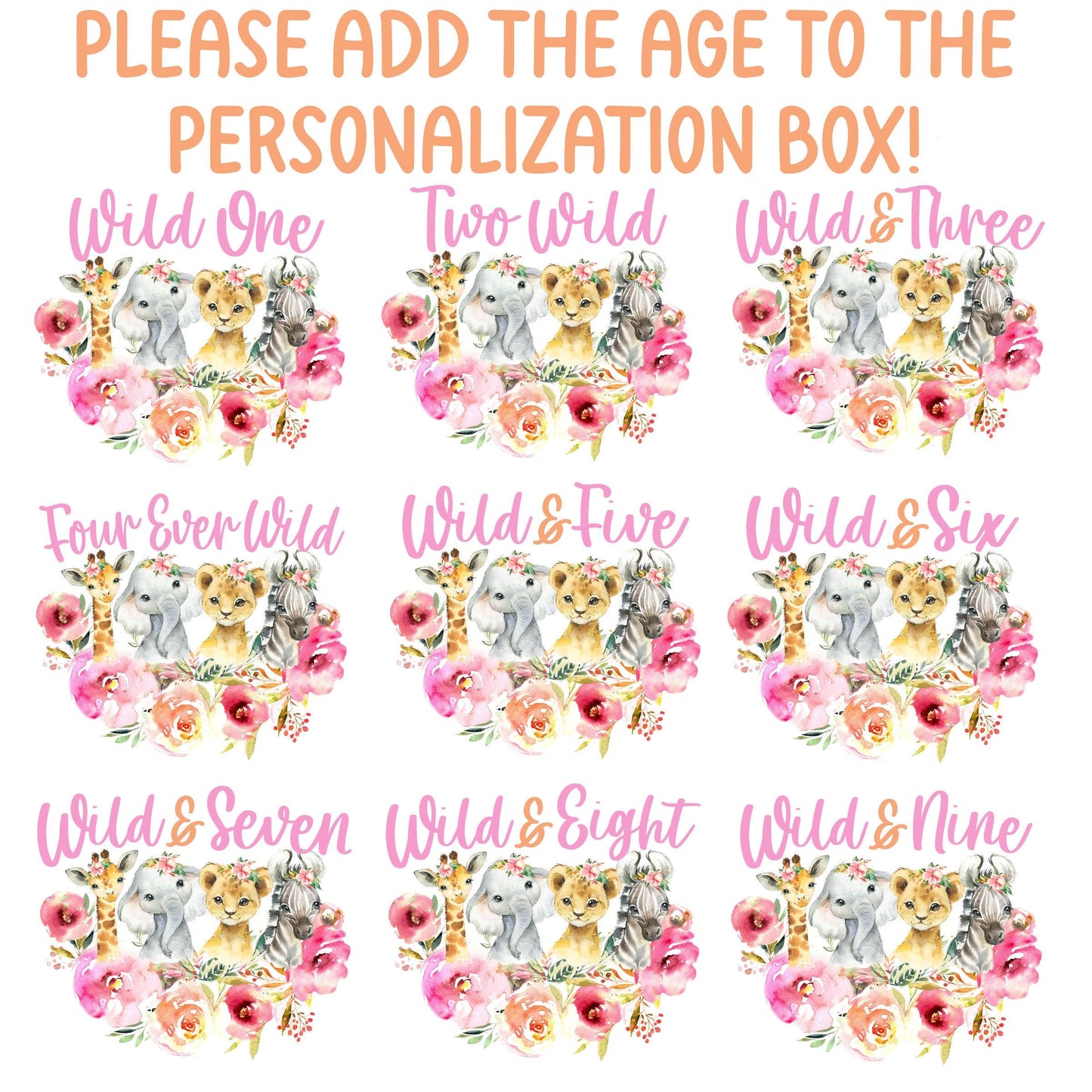 Girls Safari Birthday Shirt, Kids Birthday Shirt, Custom Name Birthday Tee, Girl Birthday shirt, Girl Birthday Party T-Shirt, Personalized