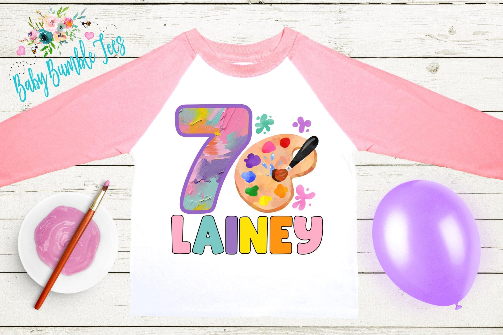 Girls Paint Birthday Shirt, Kids Birthday Shirt, Art Theme Birthday Tee, Painting Birthday Party, Girl Birthday shirt, Toddler Birthday