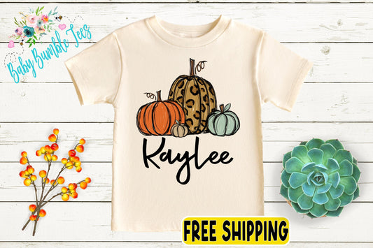 Girls Pumpkin Patch Shirt - Kids Fall Shirt - Personalized Custom Name Tee - Girls Halloween Shirt - Toddler Fall Outfit - Kids School Shirt