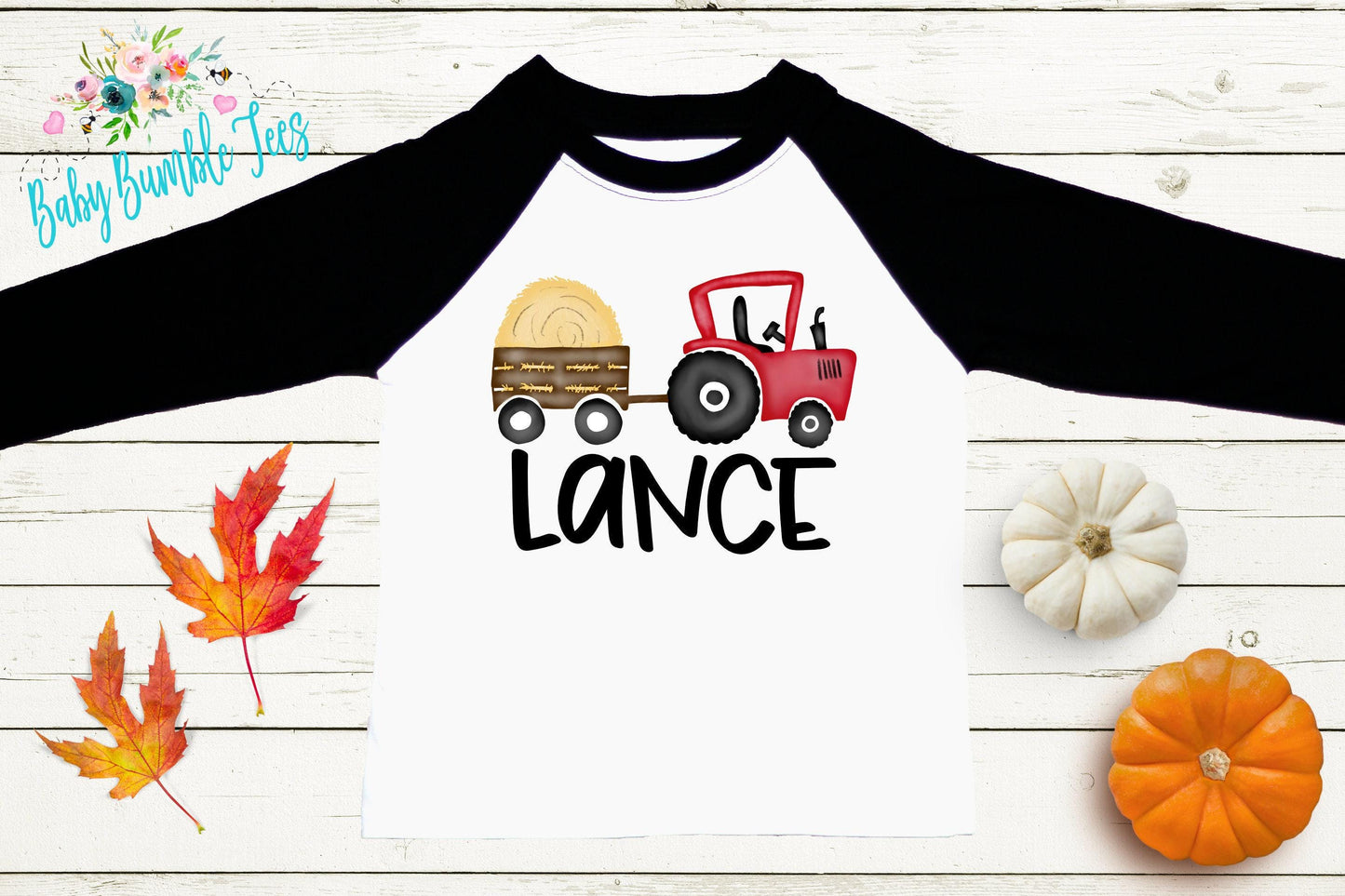 Tractor Name Shirt // Personalized Name // Pumpkin Tractor // Pumpkin Patch // Toddler Shirt // Thanksgiving Shirt// Halloween // Kids Shirt