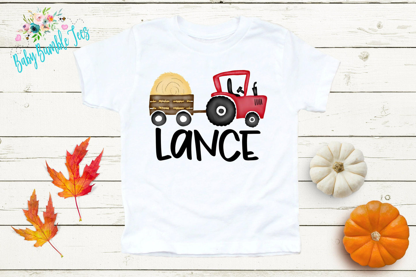 Tractor Name Shirt // Personalized Name // Pumpkin Tractor // Pumpkin Patch // Toddler Shirt // Thanksgiving Shirt// Halloween // Kids Shirt