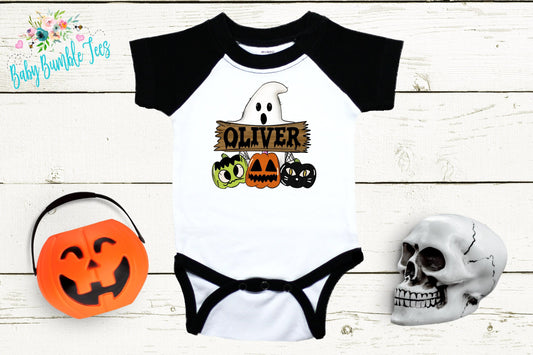 Halloween Ghost Bodysuit // Boy Halloween Shirt // Pumpkin Patch // Kids halloween Shirt // Retro Halloween // Kids Shirt // Onesies® Brand