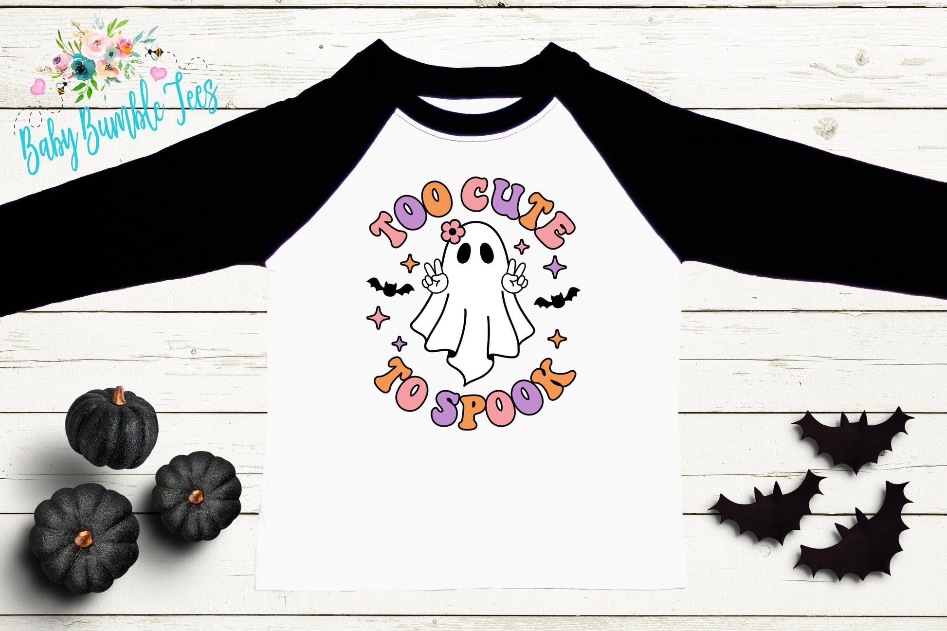 Too Cute To Spook Shirt // Girls Halloween Shirt // Retro Halloween Shirt // Kids Halloween Shirt // Kids Fall Shirt // Girls Fall Shirt