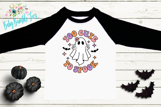 Too Cute To Spook Shirt // Girls Halloween Shirt // Retro Halloween Shirt // Kids Halloween Shirt // Kids Fall Shirt // Girls Fall Shirt