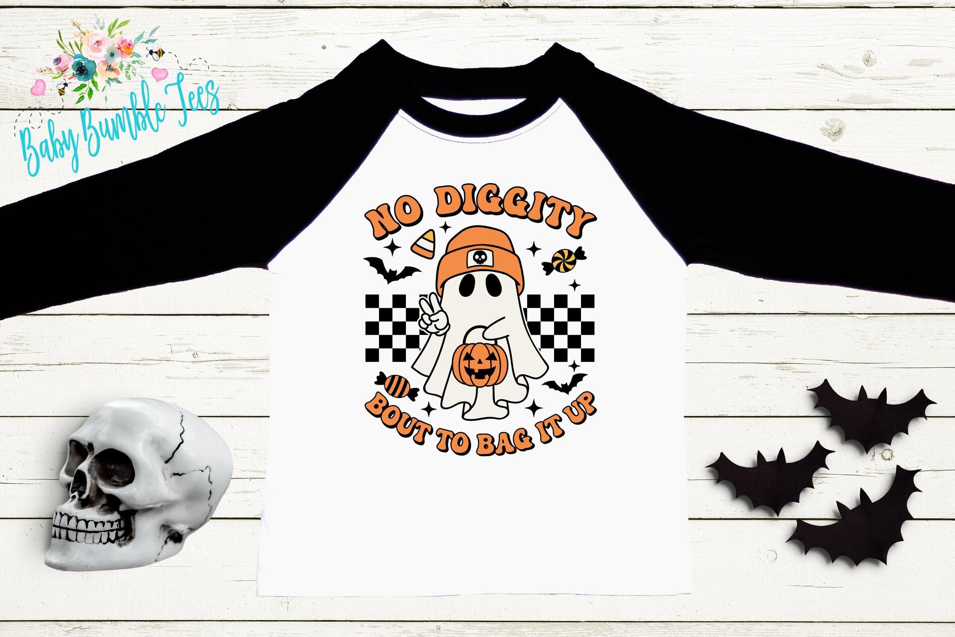 No Diggity Ghost Shirt // Boys Halloween Shirt // Toddler Halloween Shirt // Kids Halloween Shirt / Retro Ghost Halloween Shirt / Fall Shirt