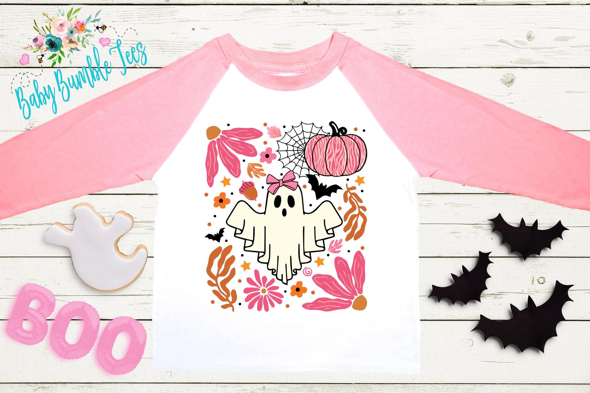 Girls Halloween Ghost Shirt, Pumpkin Patch Tee, Girls Halloween shirt, Kids Toddler T-shirt, Groovy Retro 70's Fall Shirt, Kids Outfit