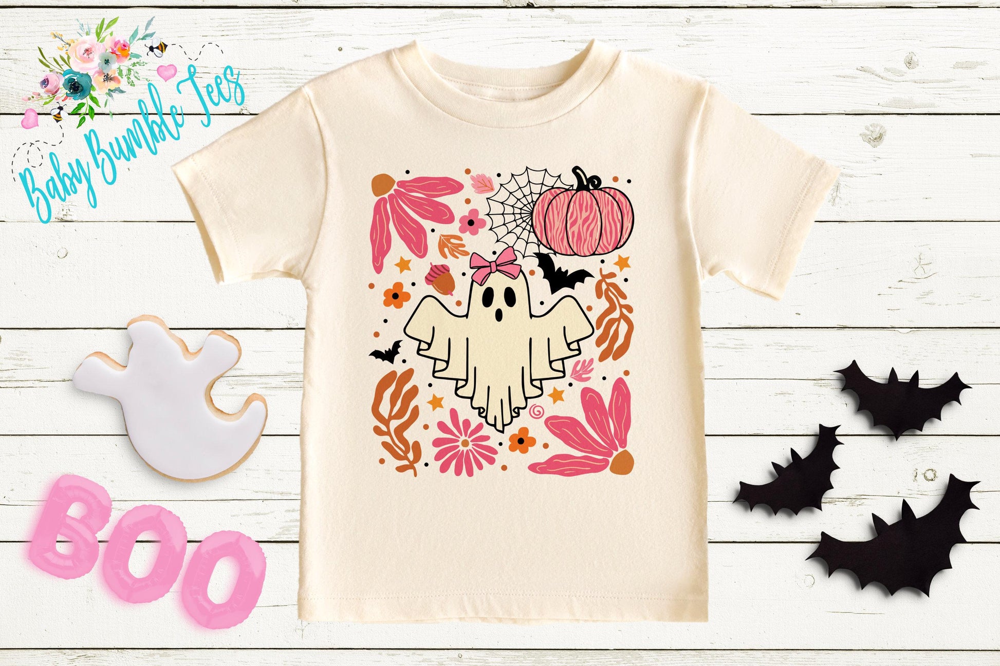 Girls Halloween Ghost Shirt, Pumpkin Patch Tee, Girls Halloween shirt, Kids Toddler T-shirt, Groovy Retro 70's Fall Shirt, Kids Outfit