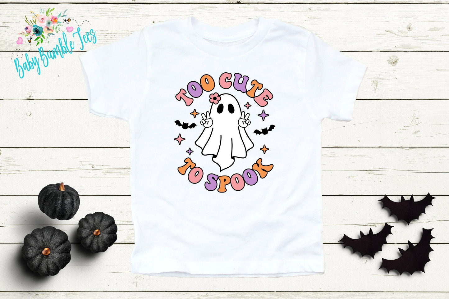 Too Cute To Spook Shirt // Girls Halloween Shirt // Retro Halloween Shirt // Kids Halloween Shirt // Kids Fall Shirt // Girls Fall Shirt