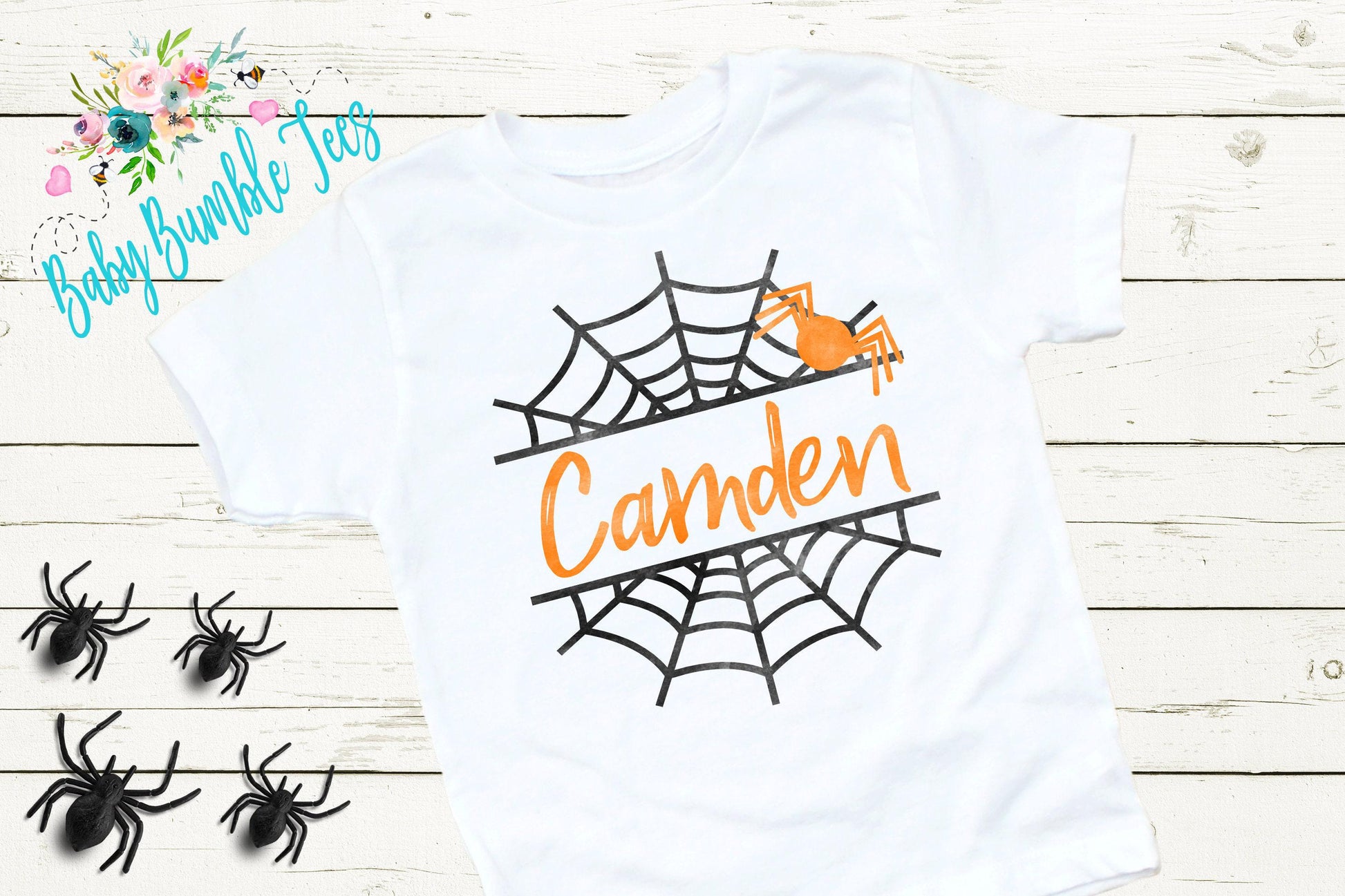 Spider Web Name Shirt // Personalized Name // Boys Halloween Shirt // Spider Web // Toddler Shirt // Kids Shirt // Kids Halloween Shirt