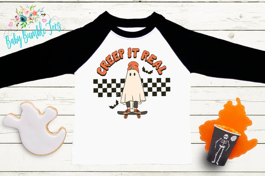 Creep It Real Shirt // Boys Halloween Shirt // Toddler Halloween Shirt // Kids Halloween Shirt // Retro Ghost Halloween Shirt // Fall Shirt