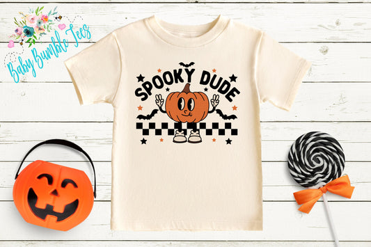 Spooky Dude Shirt // Boys Halloween Shirt // Toddler Halloween Shirt // Kids Halloween Shirt // Retro Pumpkin Halloween Shirt // Fall Shirt