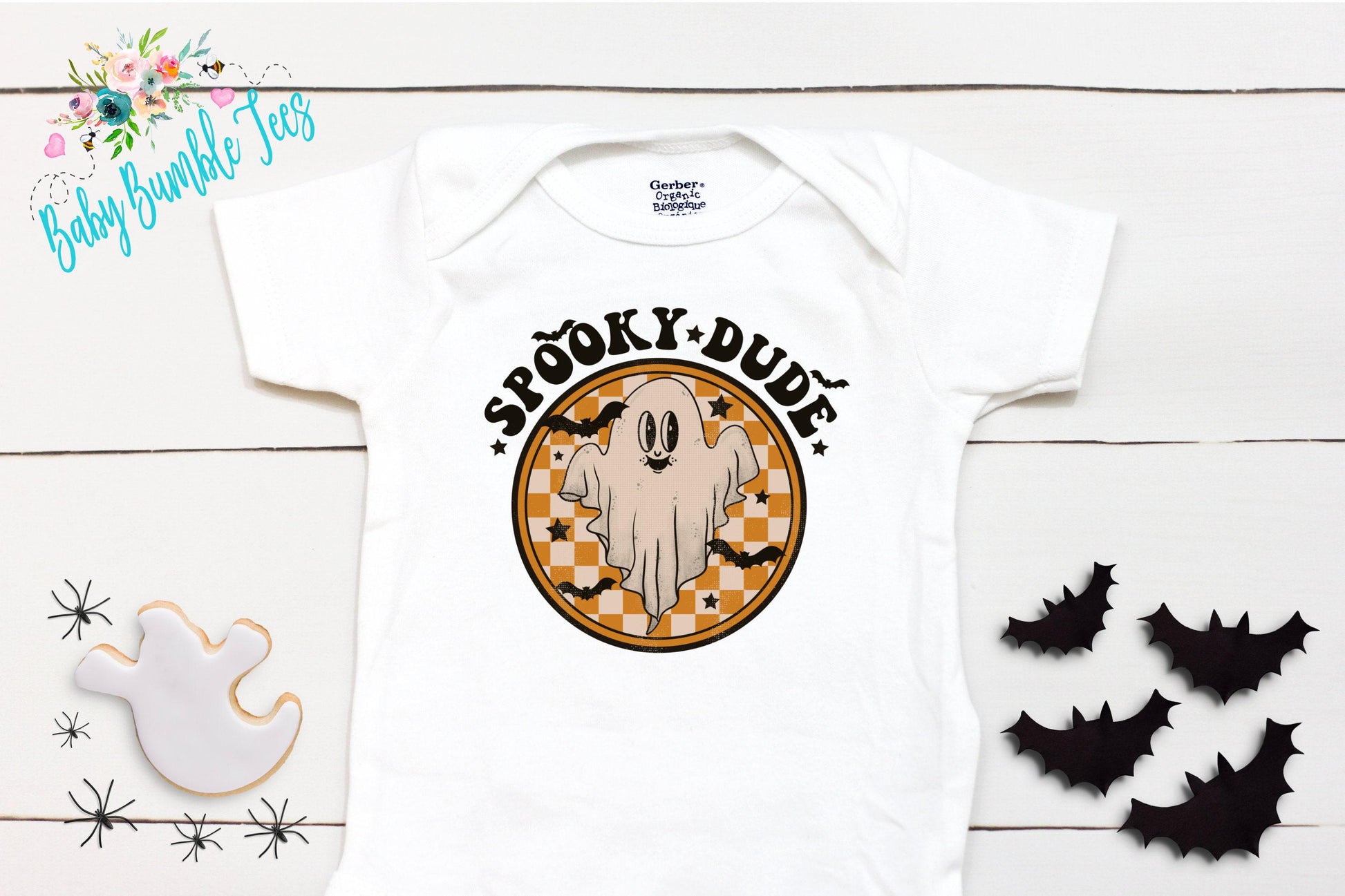 Spooky Dude Bodysuit // Boys Halloween // Kids Fall Shirt // Kids Halloween Shirt // My First Halloween // Retro Ghost // Onesies® Brand