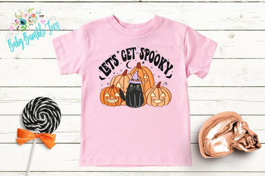 Lets Get Spooky Shirt // Girls Halloween Shirt // Toddler Halloween Shirt // Kids Halloween Shirt // Kids Fall Shirt // Girls Fall Shirt