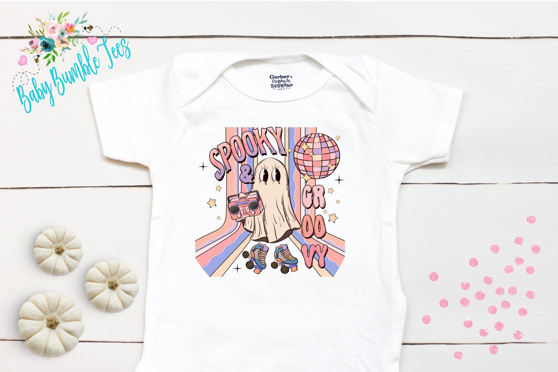 Spooky & Groovy Bodysuit // Girls Halloween // Ghost Kids Shirt // Kids Halloween Shirt // Retro Halloween // Fall Shirt / Onesies® Brand