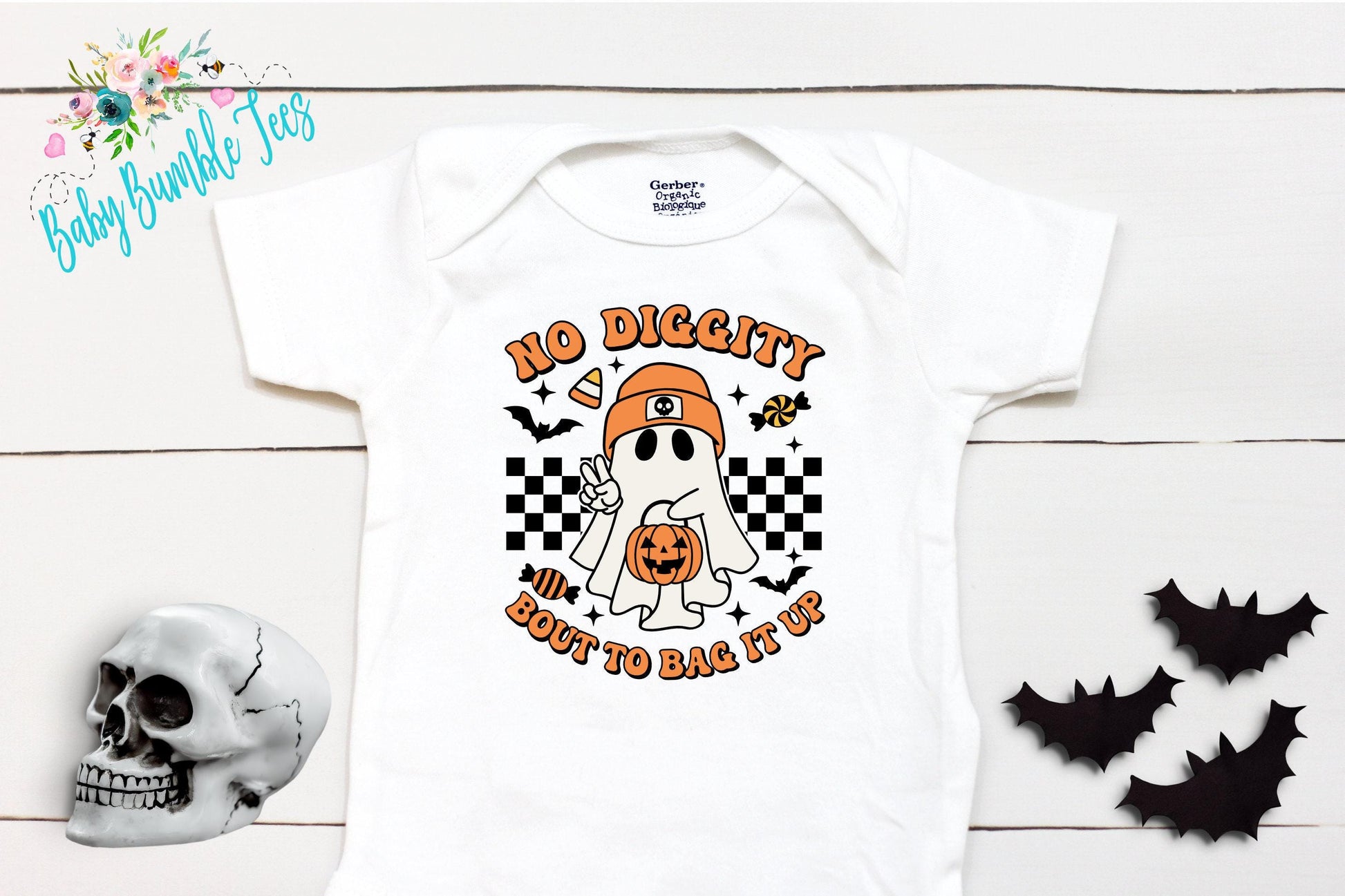 No Diggity Bodysuit // Boys Halloween // Kids Fall Shirt // Kids Halloween Shirt // My First Halloween // Retro Ghost // Onesies® Brand