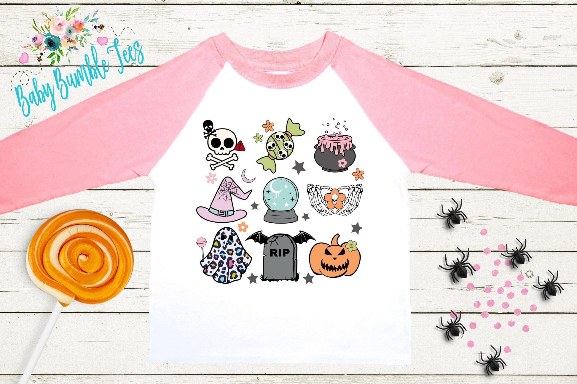 Girls Halloween Shirt // Kids Halloween Shirt // Toddler Halloween Shirt // Kids Fall t-shirt Kids Halloween Outfit // Retro Kids Shirt
