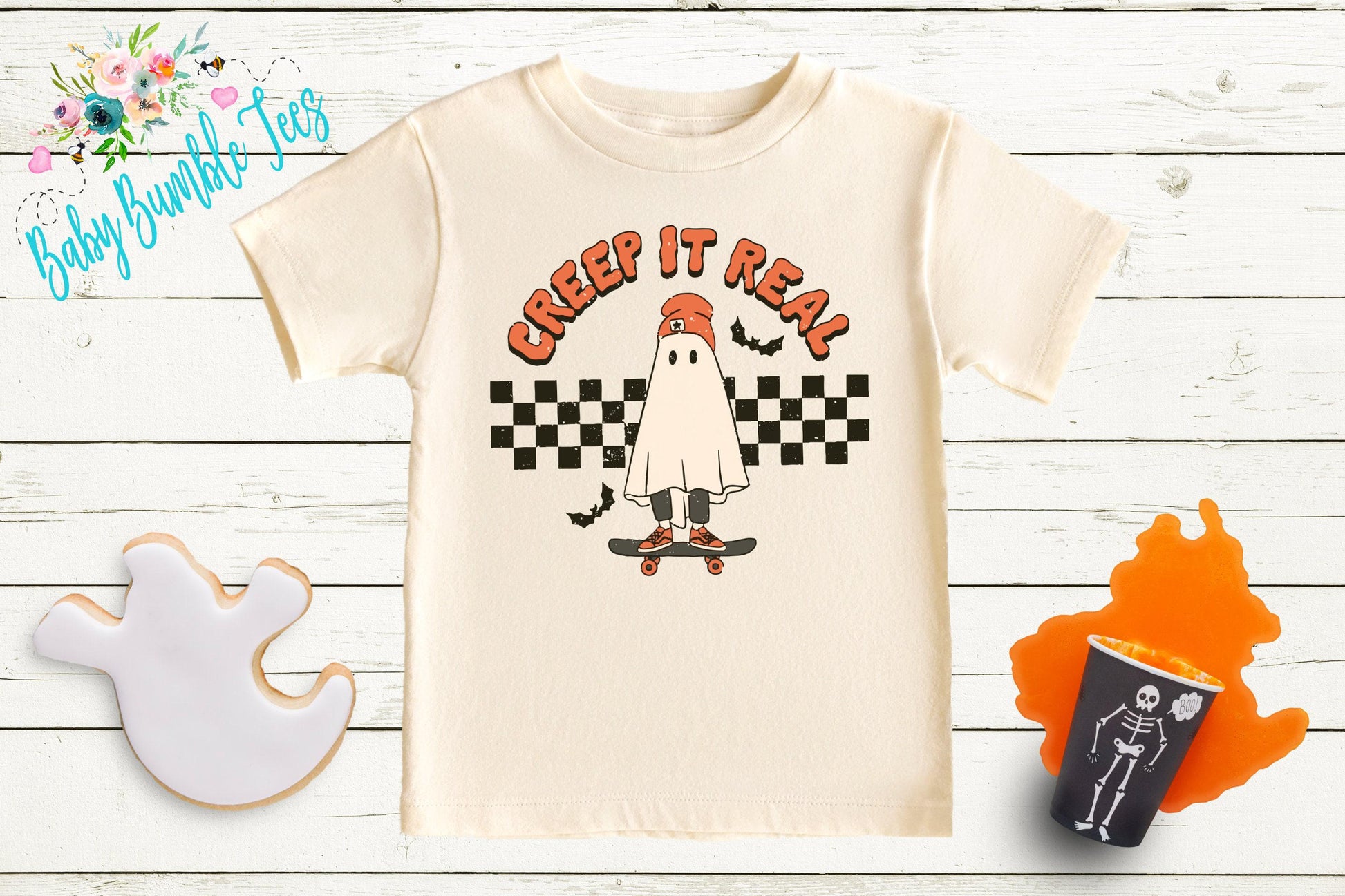 Creep It Real Shirt // Boys Halloween Shirt // Toddler Halloween Shirt // Kids Halloween Shirt // Retro Ghost Halloween Shirt // Fall Shirt