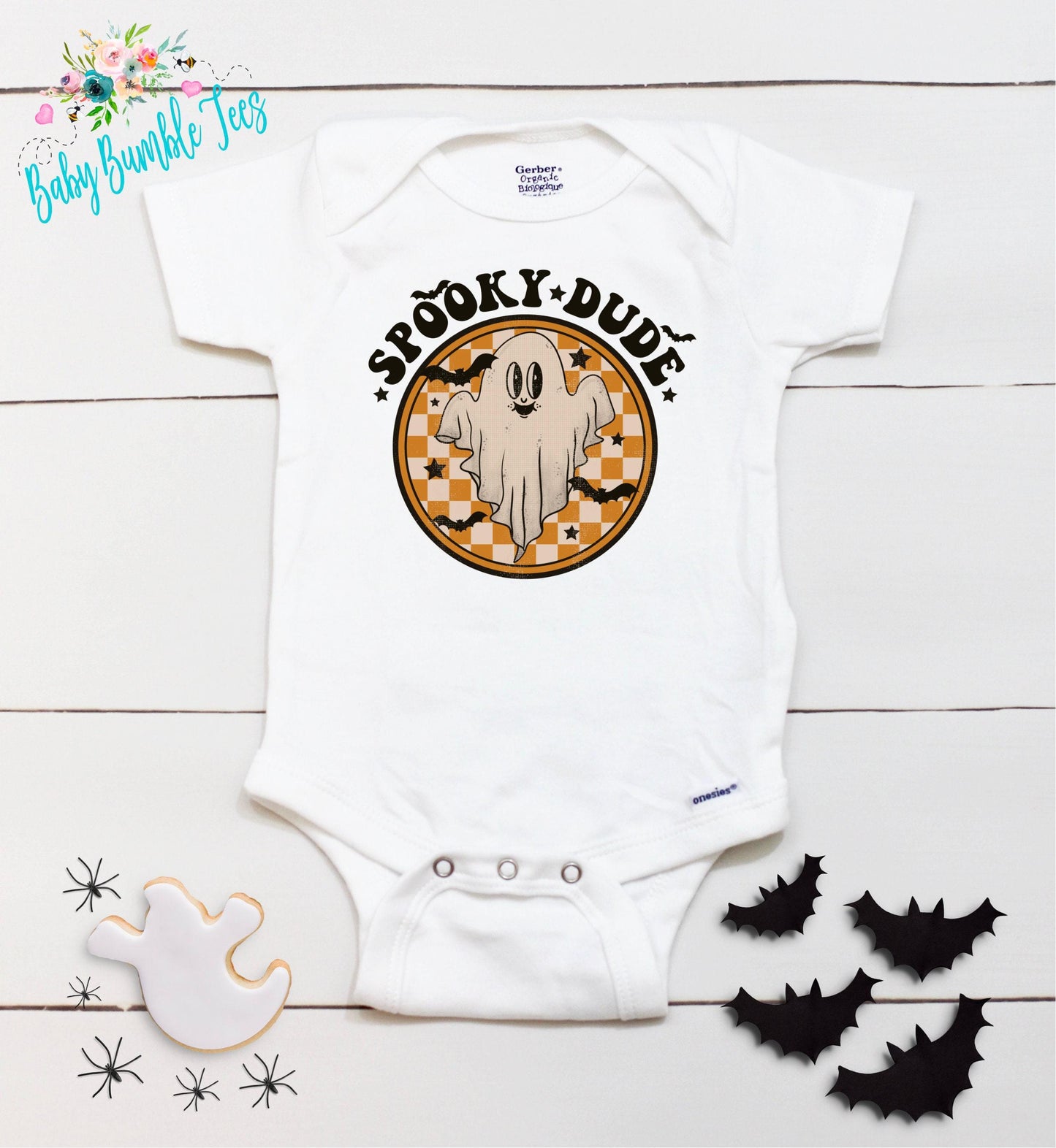 Spooky Dude Bodysuit // Boys Halloween // Kids Fall Shirt // Kids Halloween Shirt // My First Halloween // Retro Ghost // Onesies® Brand