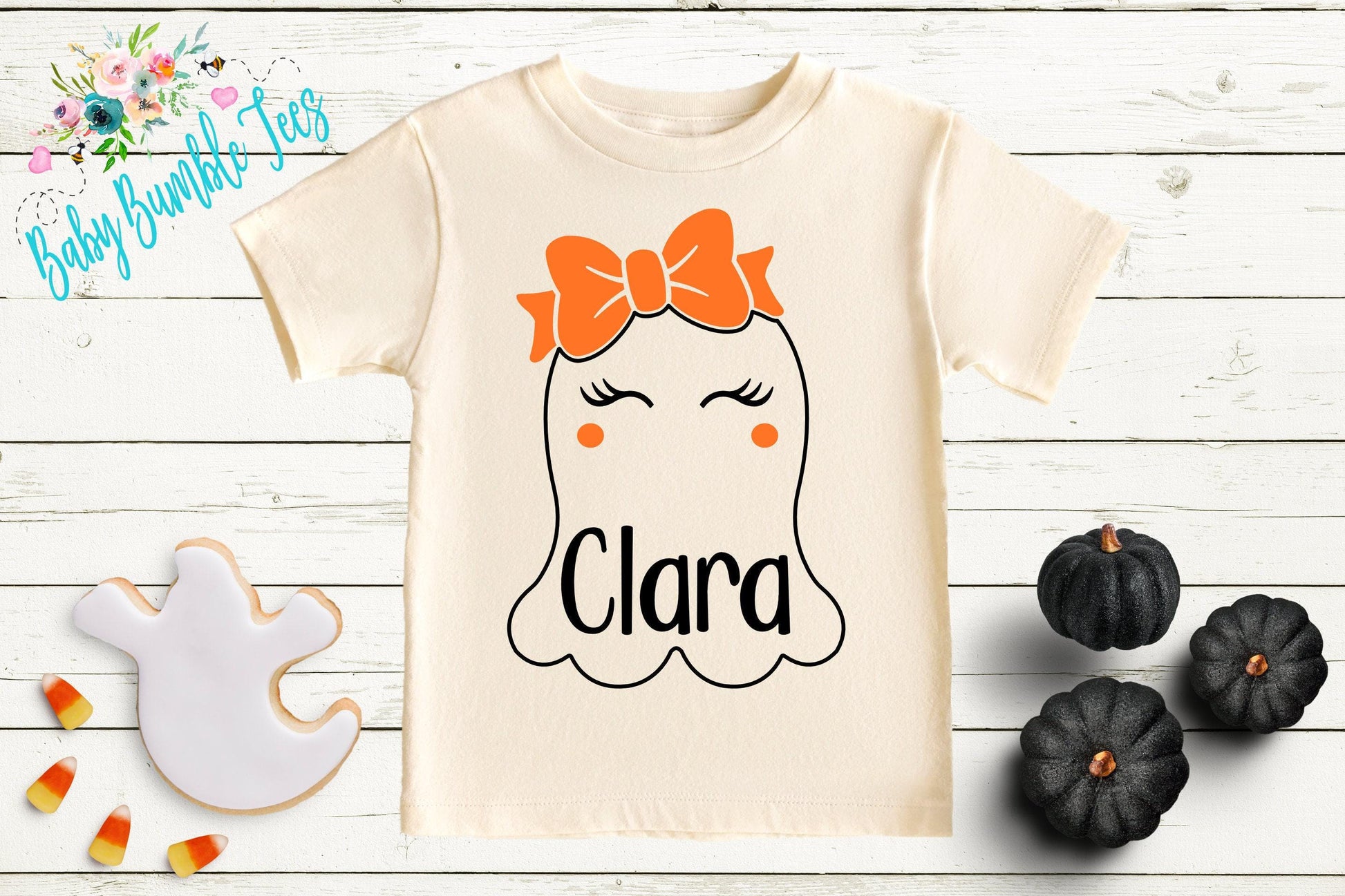 Girls Ghost Shirt // Personalized Name Shirt // Kids Halloween Shirt // Pumpkin patch shirt // Kids Fall Shirt // Girls Halloween Shirt