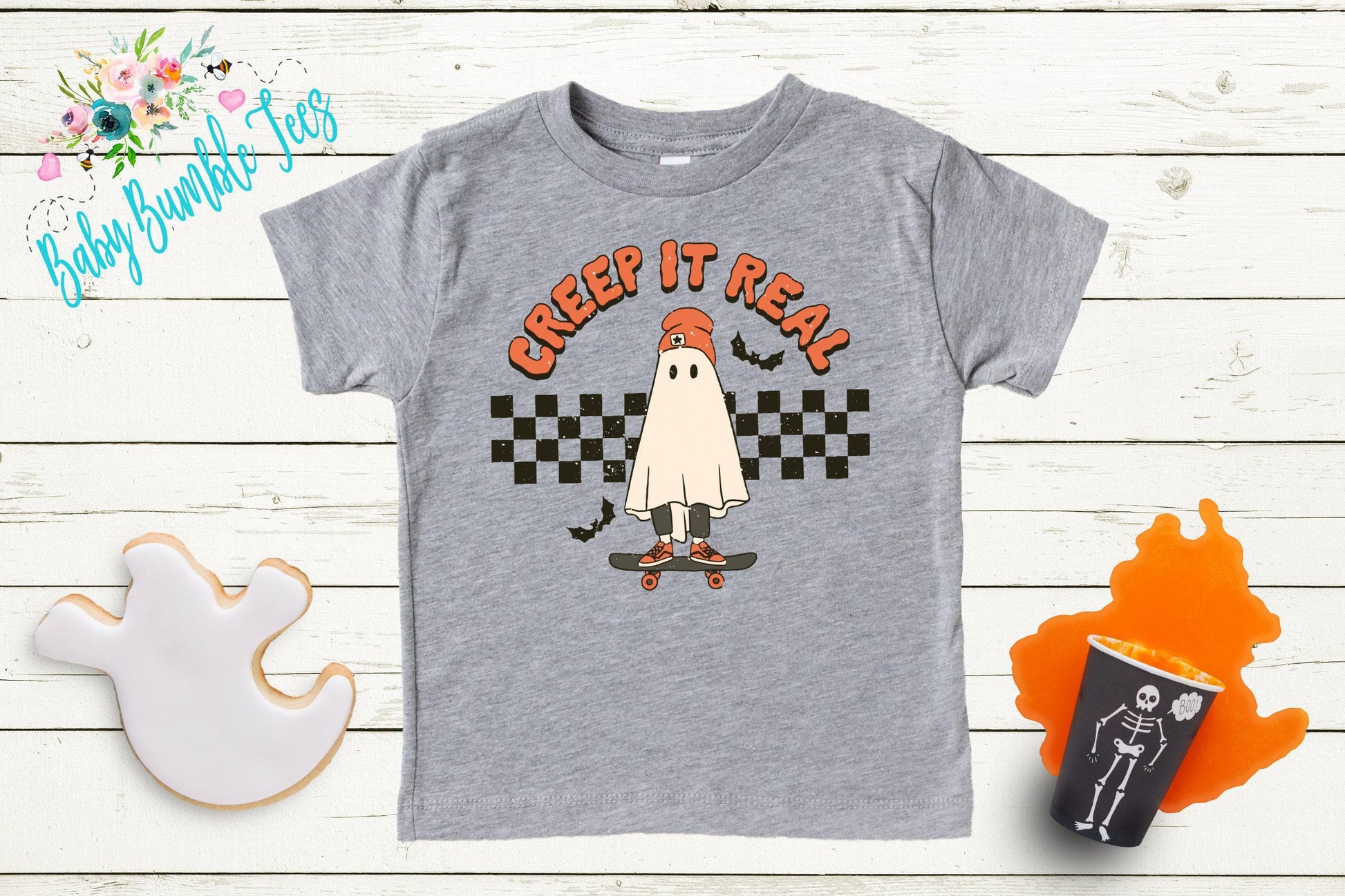 Creep It Real Shirt // Boys Halloween Shirt // Toddler Halloween Shirt // Kids Halloween Shirt // Retro Ghost Halloween Shirt // Fall Shirt