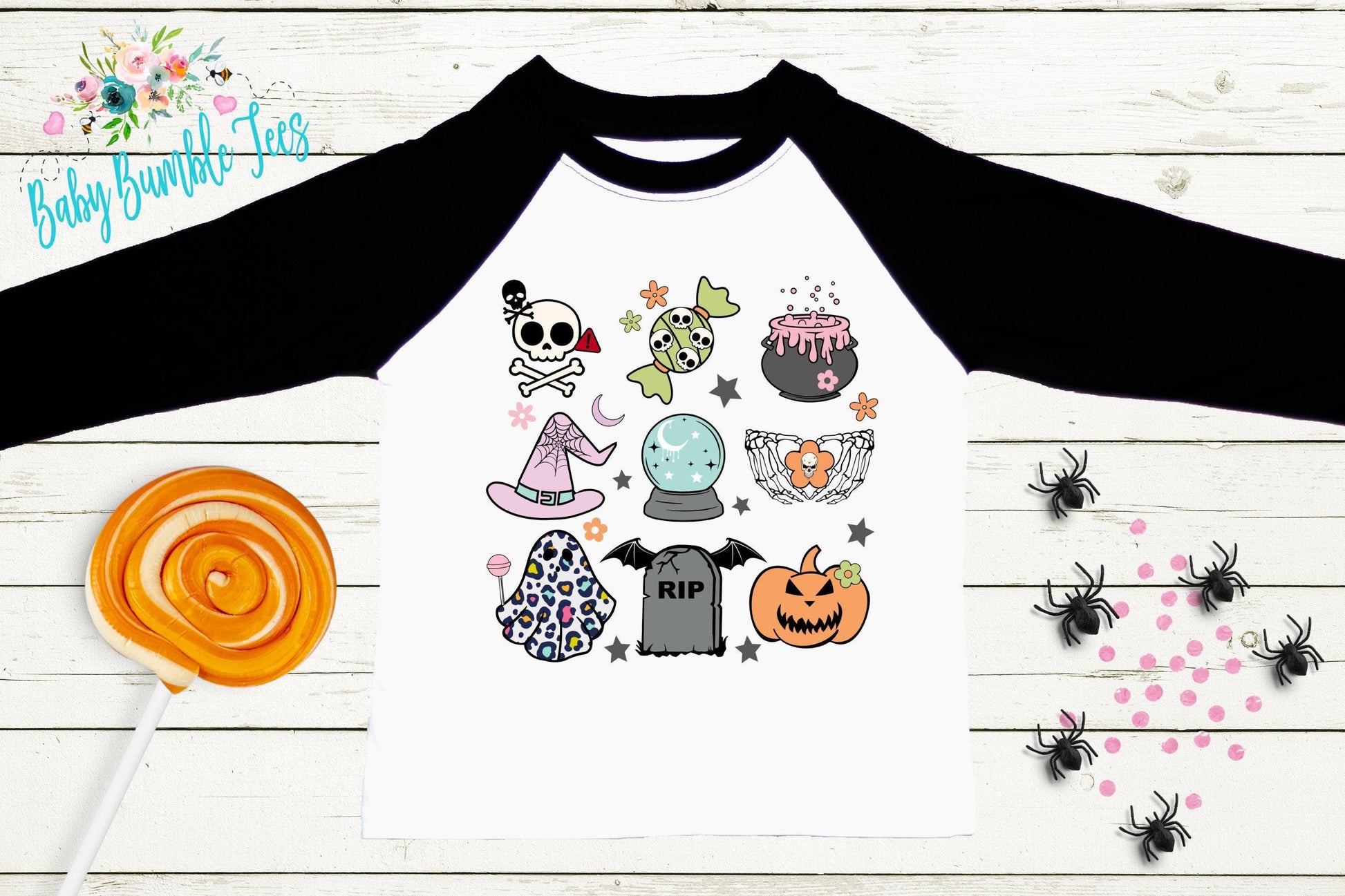 Girls Halloween Shirt // Kids Halloween Shirt // Toddler Halloween Shirt // Kids Fall t-shirt Kids Halloween Outfit // Retro Kids Shirt