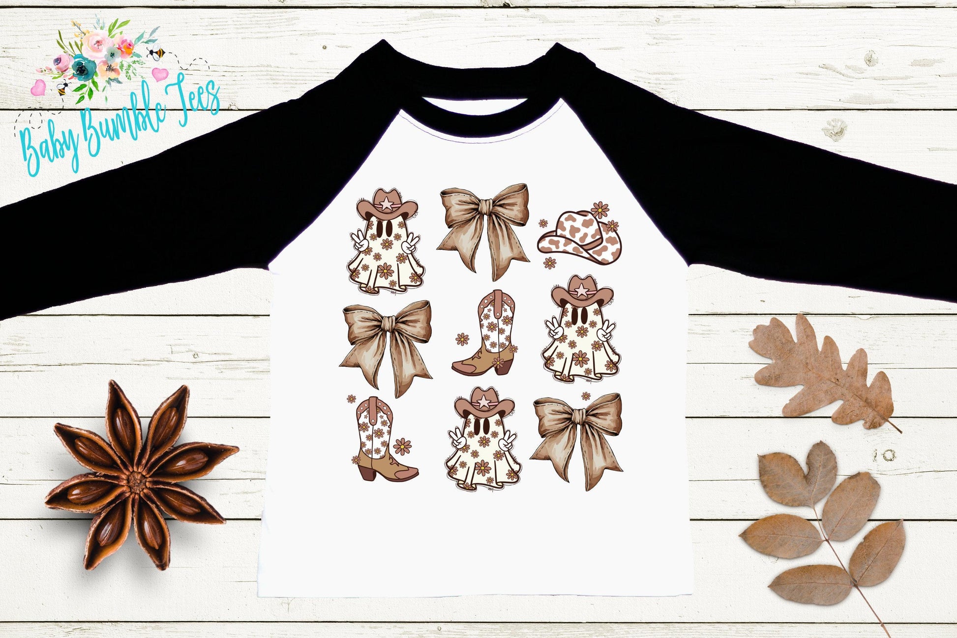 Girls Ghost Halloween Shirt // Cowgirl Boots Shirt // Girls Fall Shirt // Toddler Halloween Shirt // Kids Shirt // Kids Retro Halloween