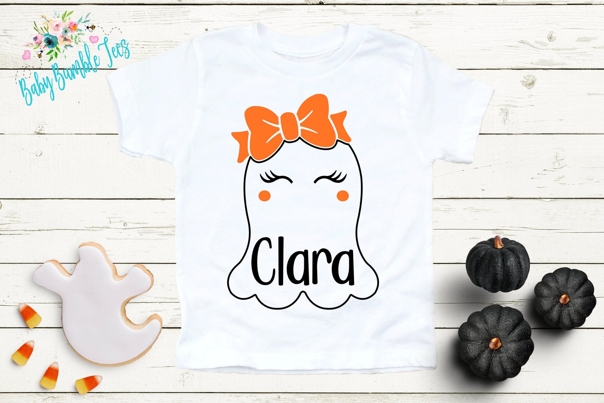 Girls Ghost Shirt // Personalized Name Shirt // Kids Halloween Shirt // Pumpkin patch shirt // Kids Fall Shirt // Girls Halloween Shirt