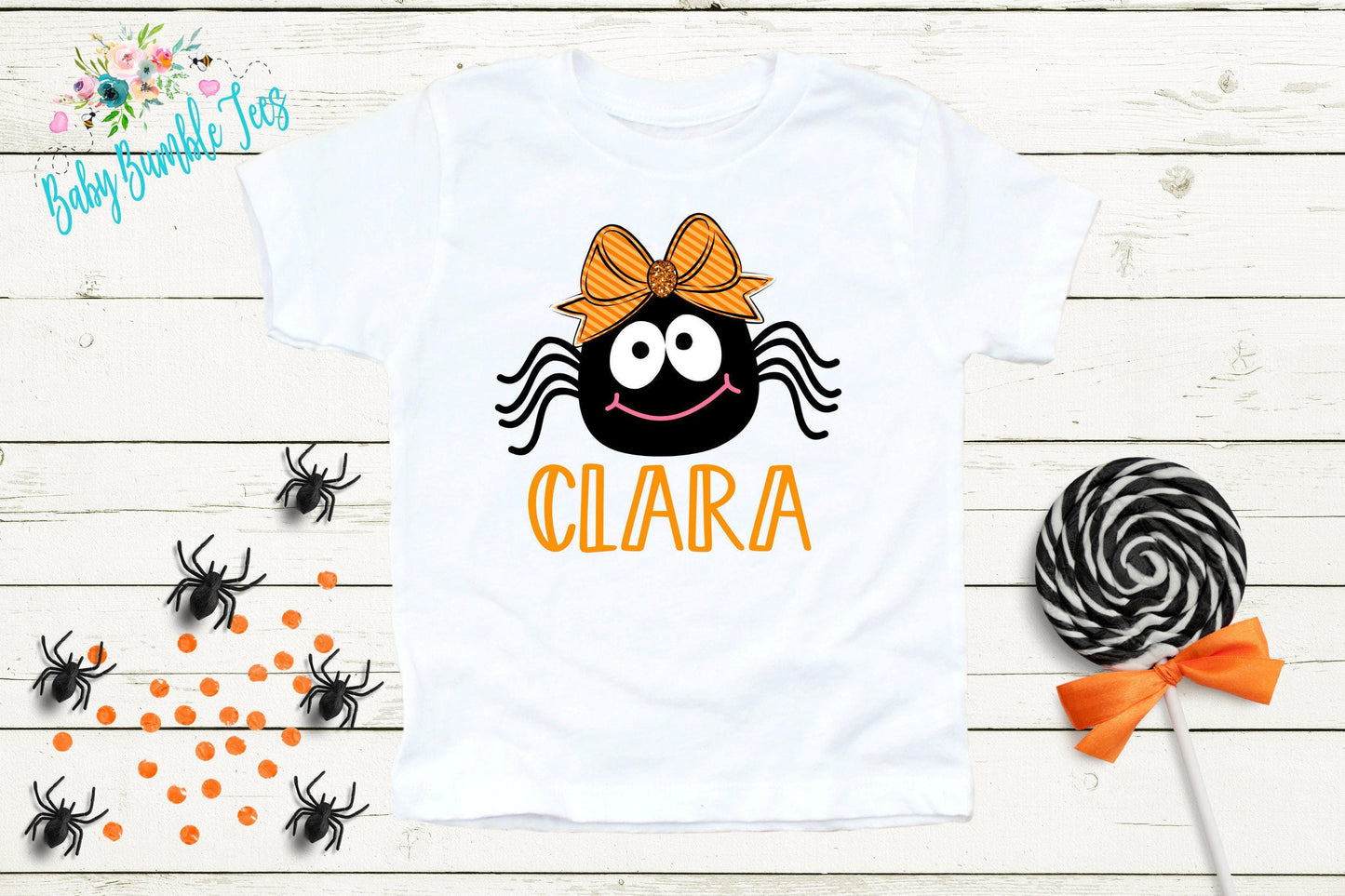 Spider Name Shirt // Personalized Name // Girls Halloween Shirt // Spider Web // Toddler Shirt // Kids Shirt // Kids Halloween Shirt