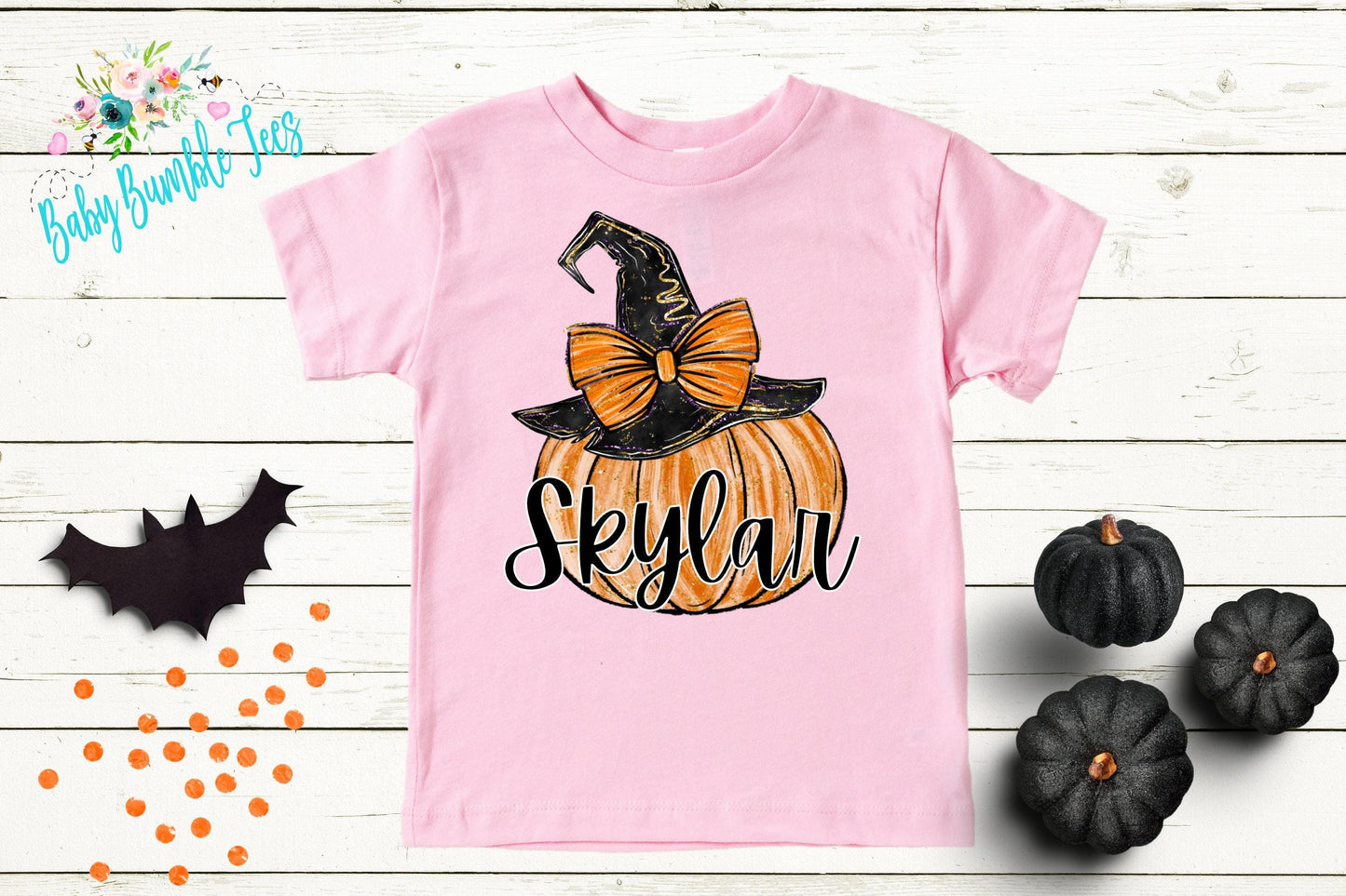Halloween Pumpkin Shirt // Personalized Name T-Shirt // Pumpkin Patch // Custom Name // Toddler shirt / Kids Shirt / Girls Halloween Shirt