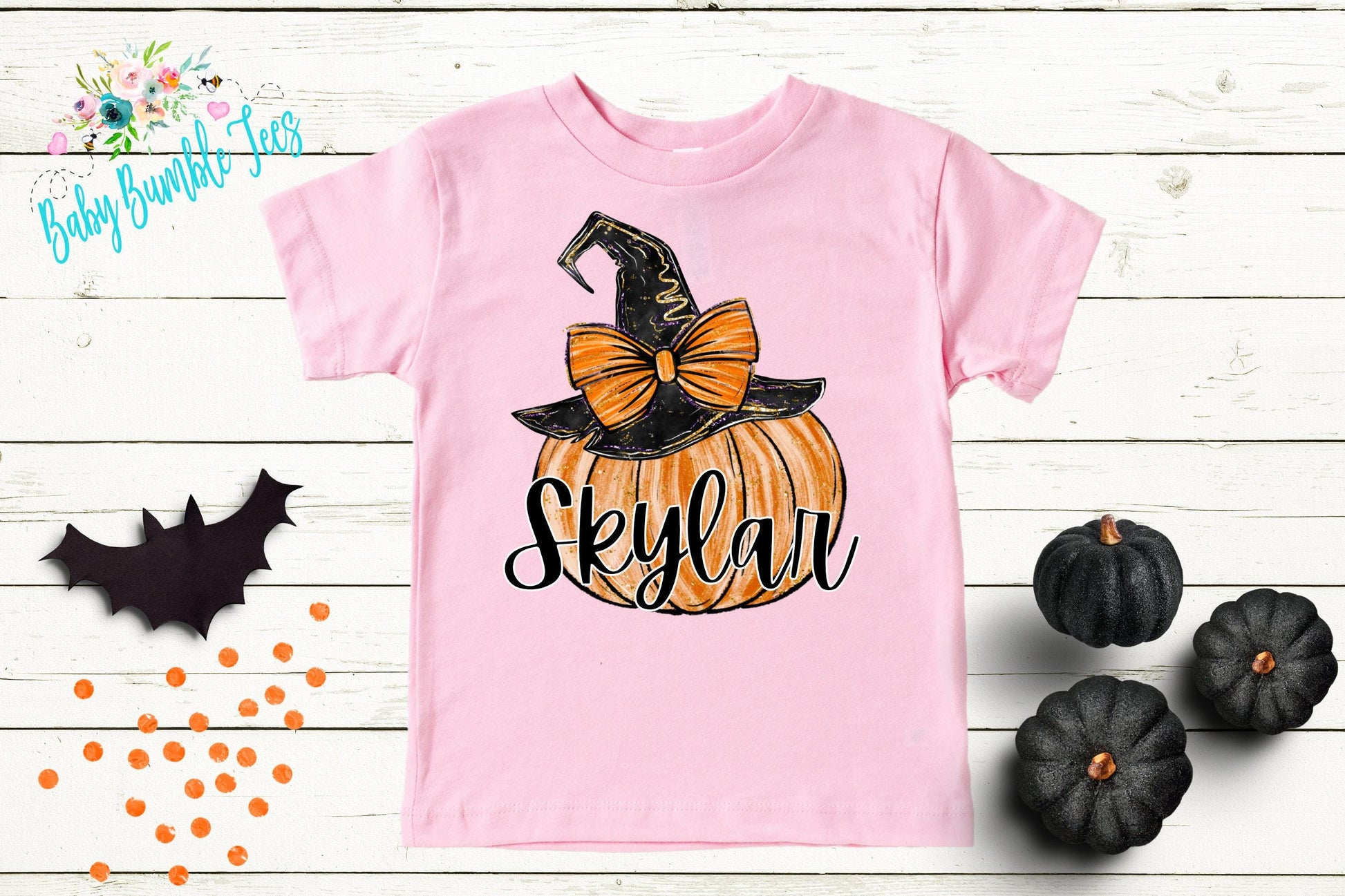 Halloween Pumpkin Shirt // Personalized Name T-Shirt // Pumpkin Patch // Custom Name // Toddler shirt / Kids Shirt / Girls Halloween Shirt
