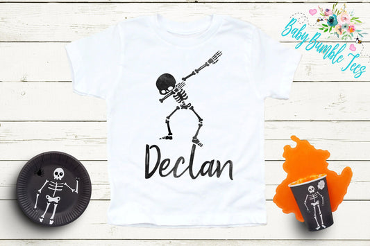 Halloween Skeleton Shirt // Personalized Name // Boys Halloween Shirt // Toddler Shirt // Kids Shirt // Kids Halloween Shirt // Skeleton