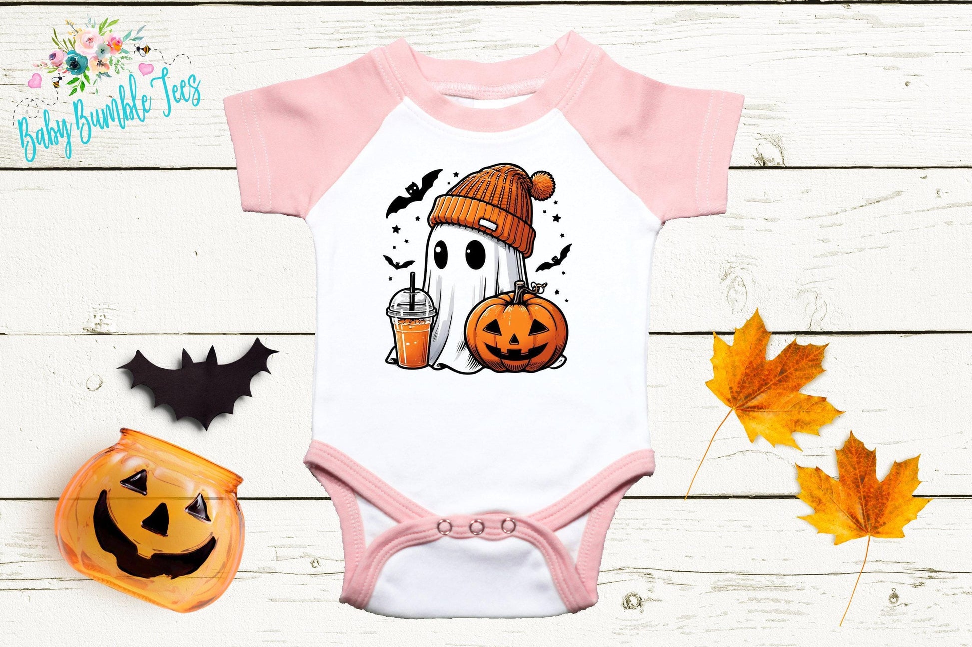 Girls Halloween Bodysuit // Kids Halloween Shirt // Retro Halloween // Kids Fall Shirt // Retro Shirt// Pumpkin Patch // Cute Ghost