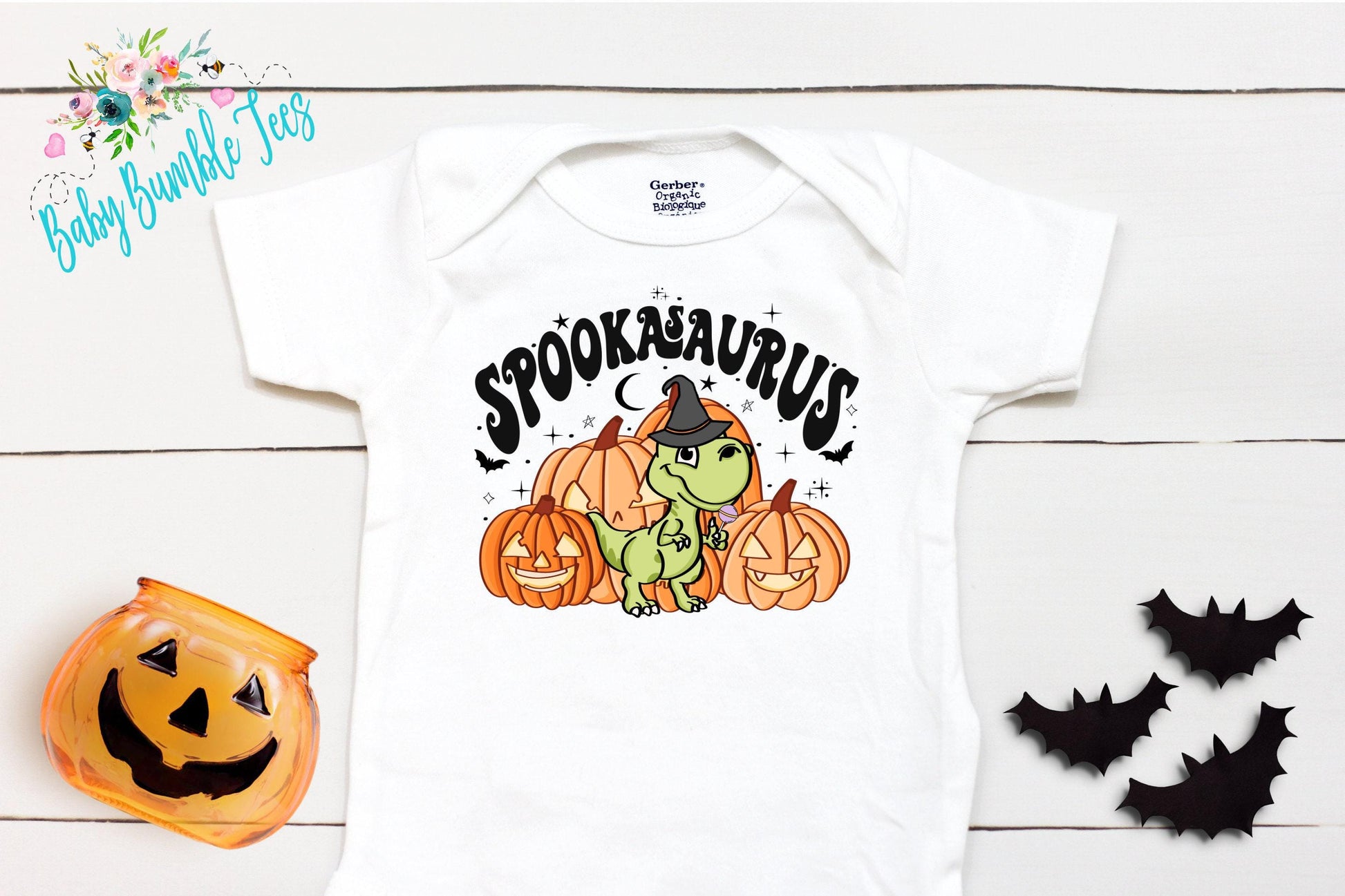 Halloween Dinosaur Bodysuit // Boys Halloween // Kids Fall Shirt // Kids Halloween Shirt // My First Halloween // Retro // Onesies® Brand