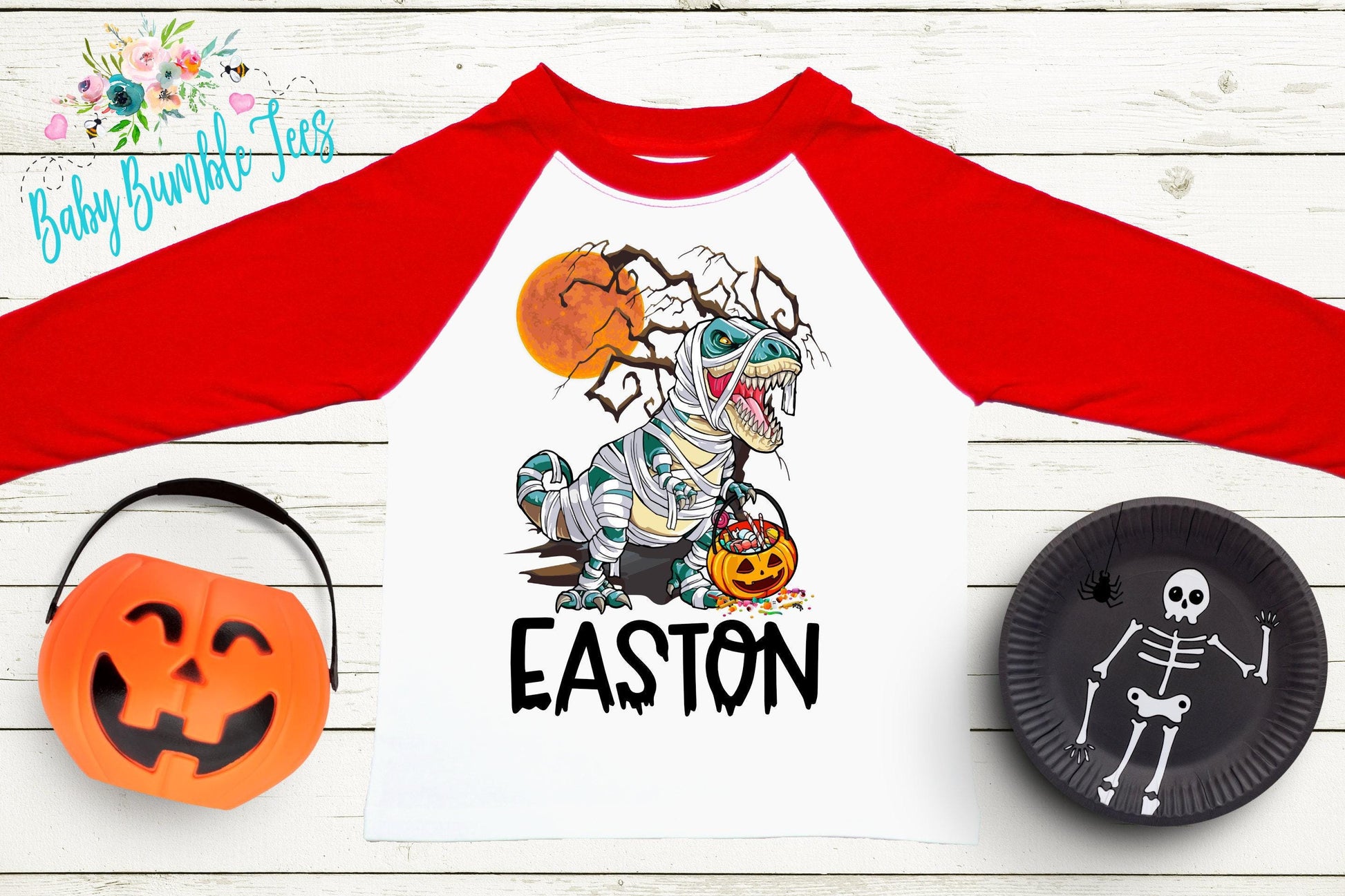 Halloween T-Rex Shirt // Personalized Name // Boys Halloween Shirt // Toddler Shirt // Kids Shirt // Kids Halloween Shirt // T Rex
