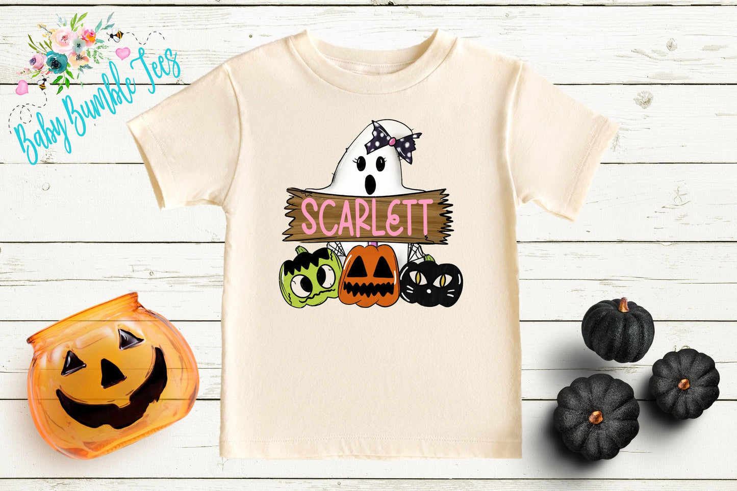 Girls Ghost Shirt // Personalized Name Shirt // Kids Halloween Shirt // Pumpkin patch shirt // Kids Fall Shirt // Girls Halloween Shirt