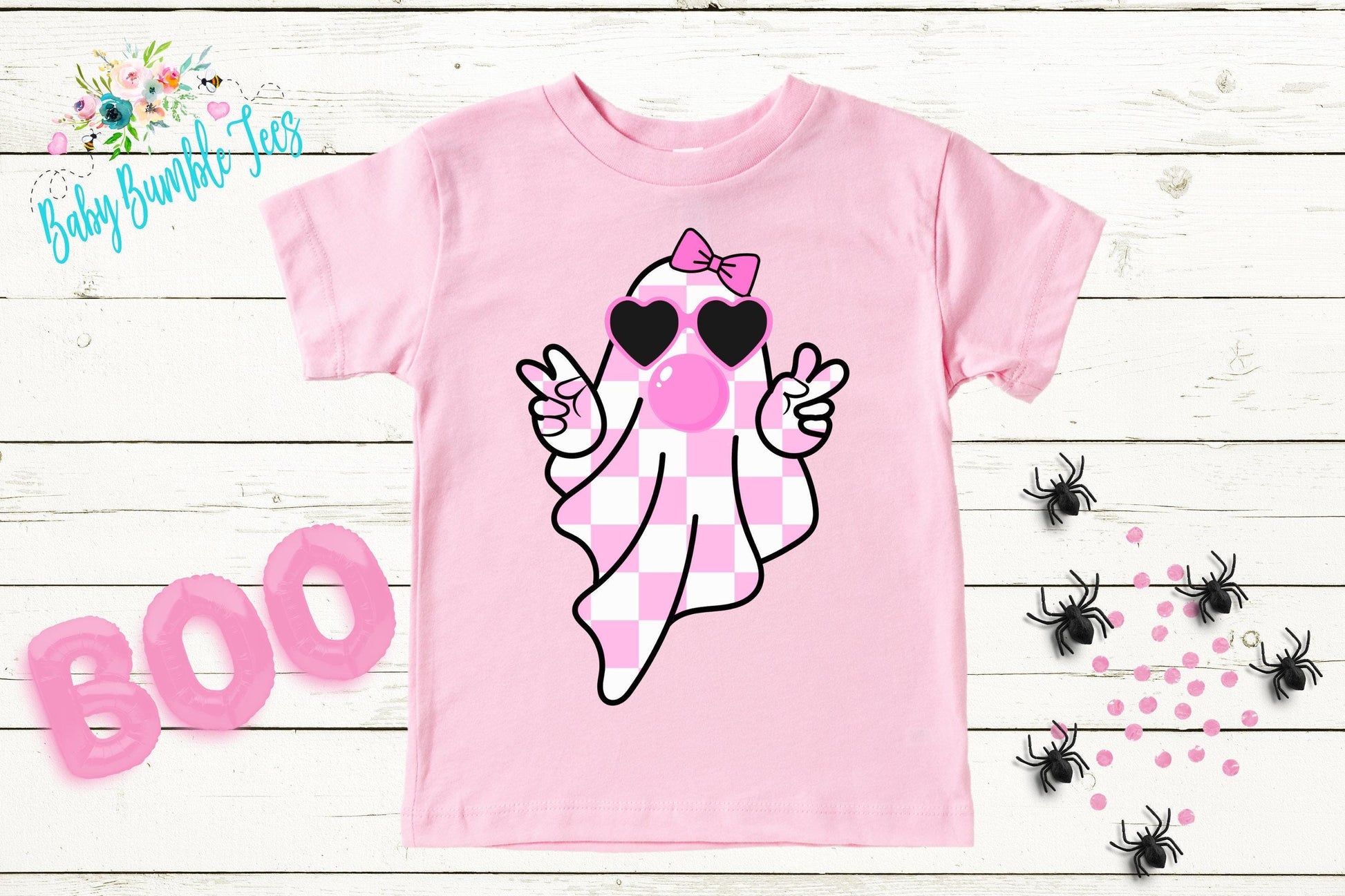 Girls Halloween Ghost Shirt, Pumpkin Patch Tee, Girls Halloween shirt, Kids Toddler T-shirt, Groovy Retro 70's Fall Shirt, Kids Outfit